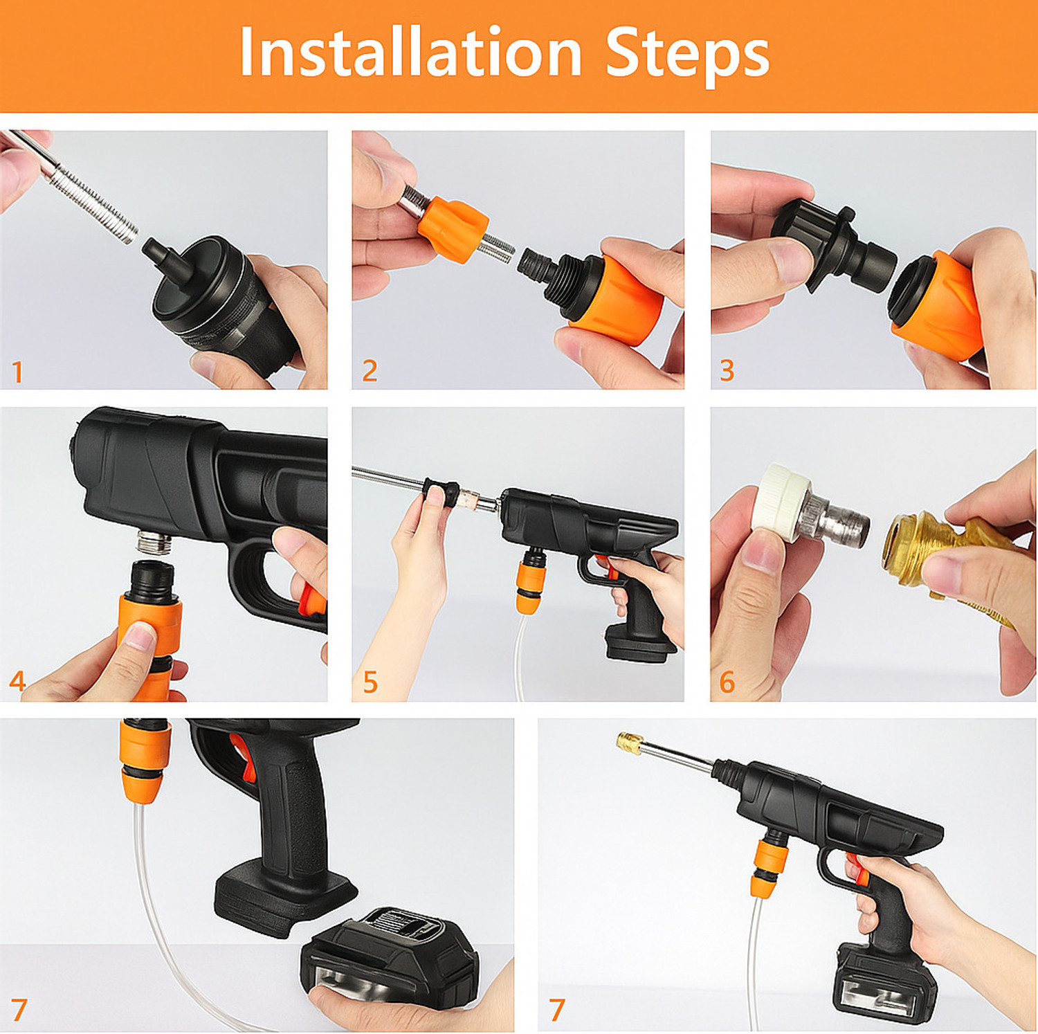 Image of NextGen Cordless High Pressure Washer Gun / 48V Double Battery for Car Bike & MultiClean Pressure Washer