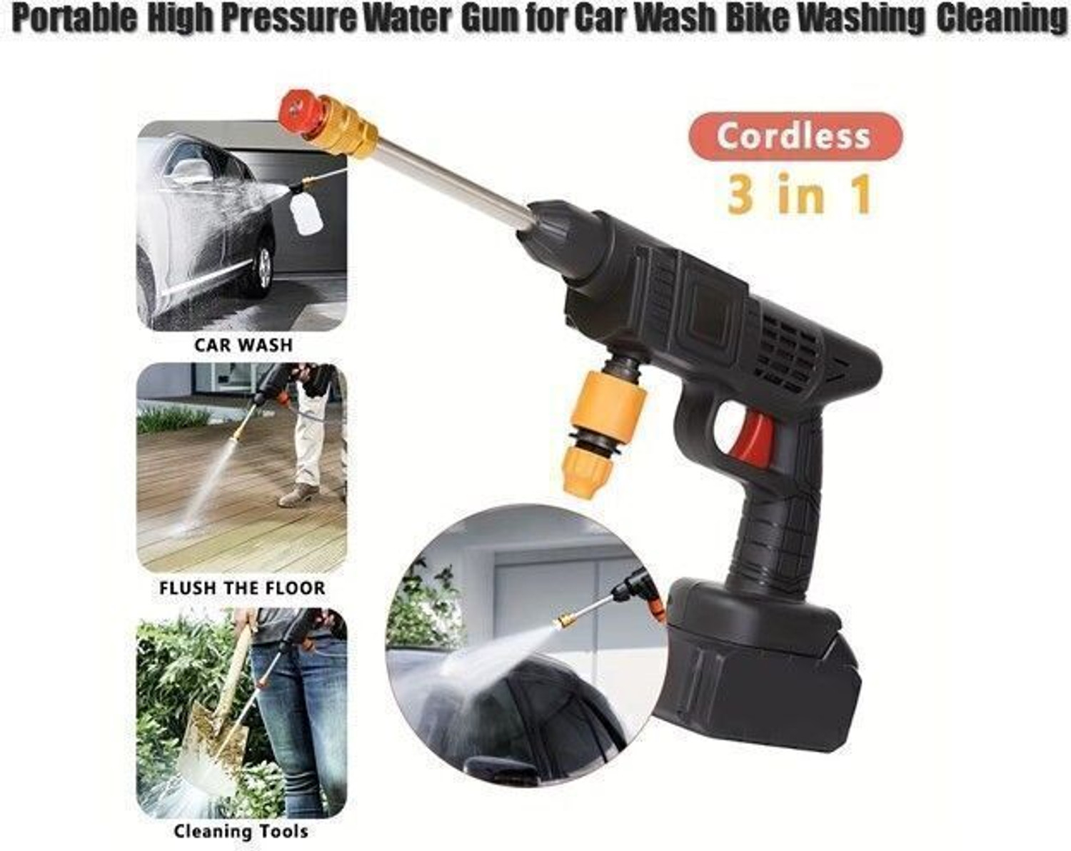 Image of Enetly car washer bike washer car bike washer vehicle washer car wash gun bike washer Pressure Washer