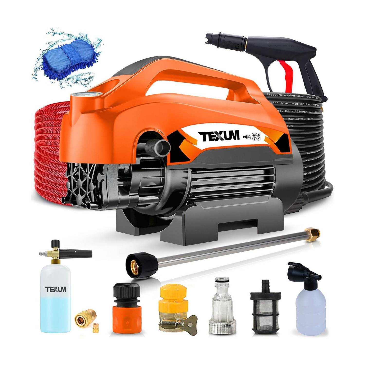 TEXUM TX-75 2500 Watt, 220 Bars, 12 L/min Flow Rate High Pressure Washer