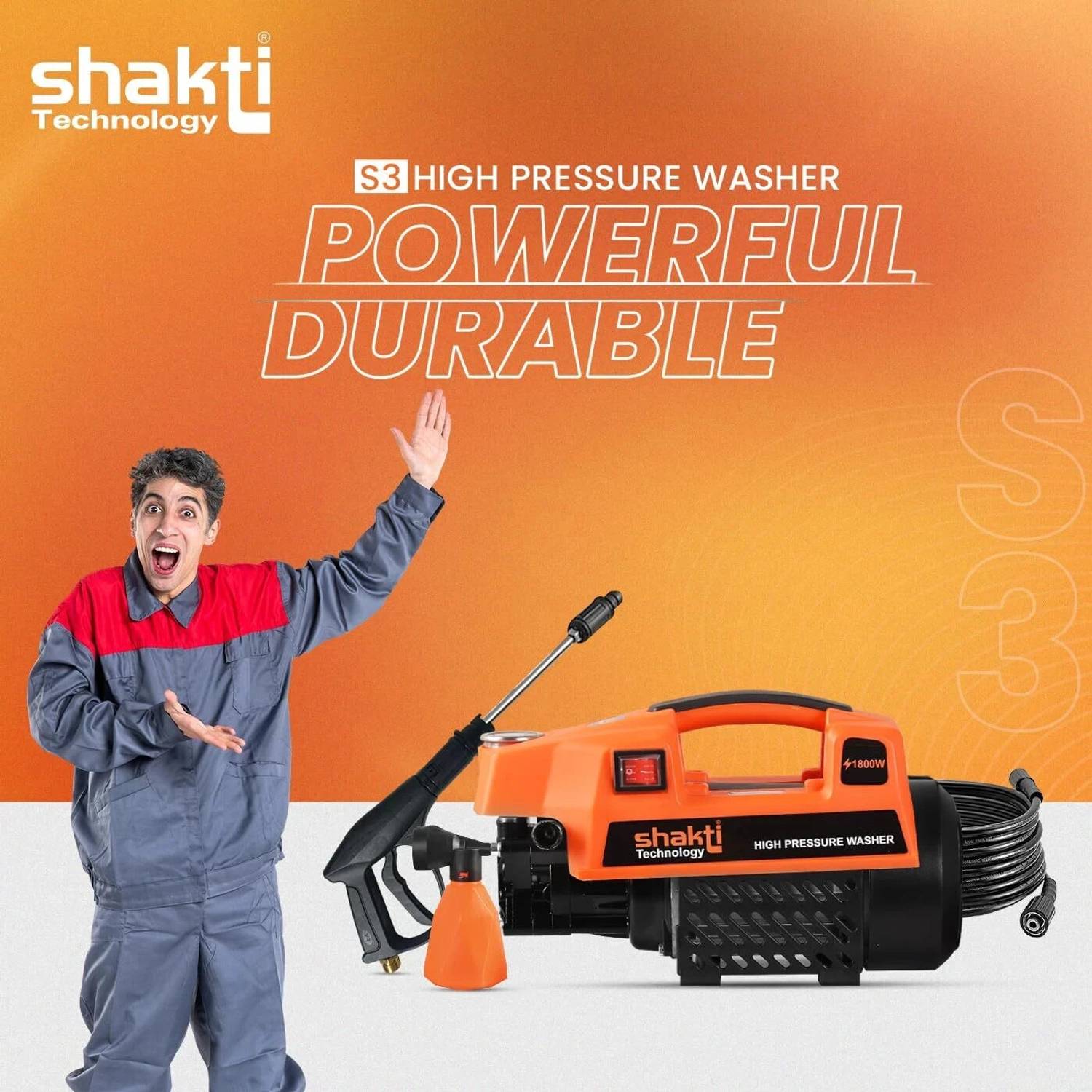 Shakti S3 1800W 120 Bar Pressure Washer - Image 5