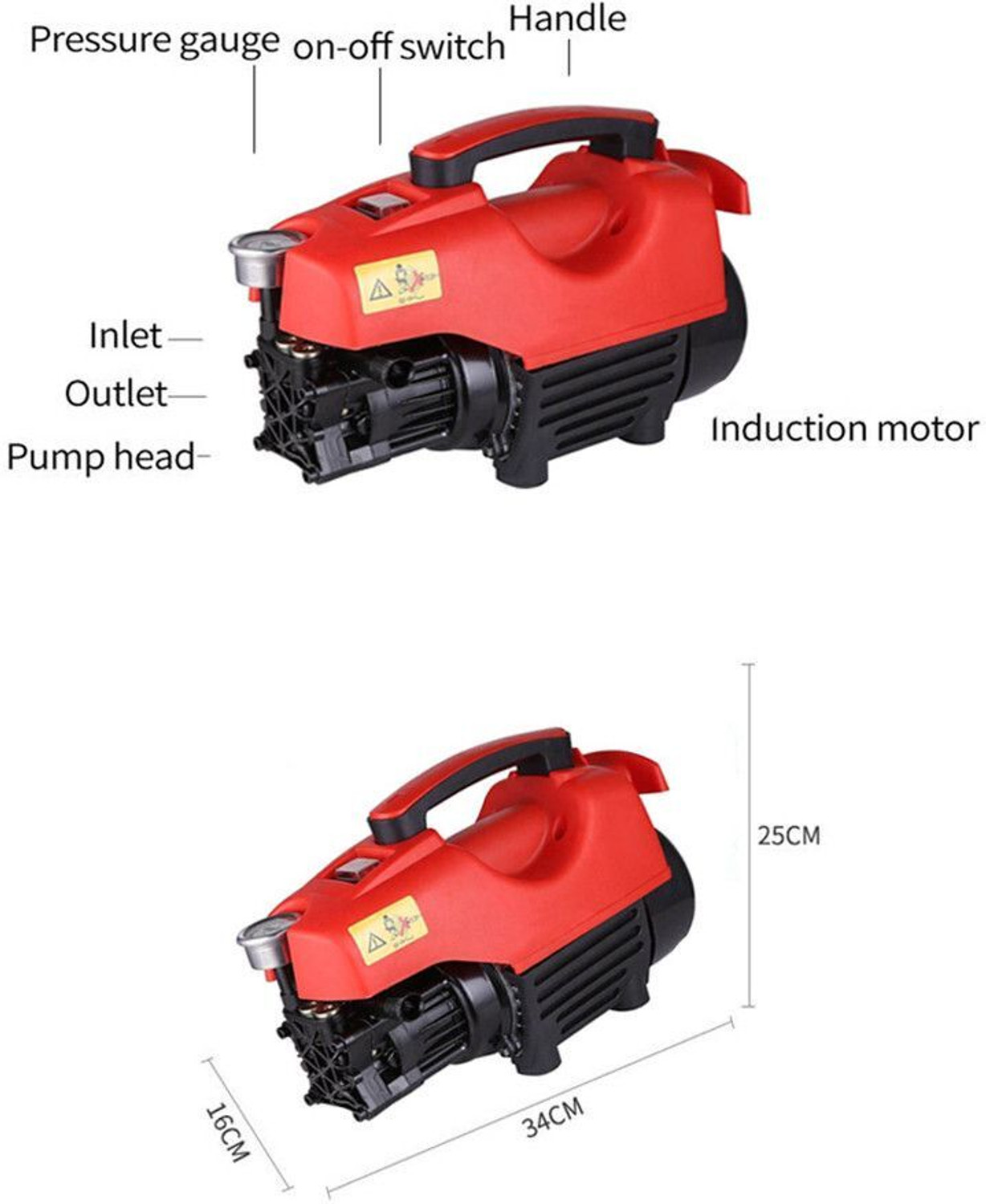 Image of EKRASH S-7 /2200W /10m Hose Electric Water Pressure Gun(Home /Car /Office)-2011 Pressure Washer