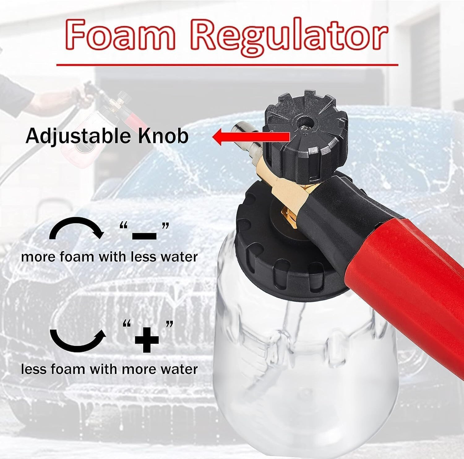 Image of Fieldstar Car Pressure Washer Gun with Transparent Foam Cannon 1L|1 /4 inchConnector,Fits STARQ Pressure Washer