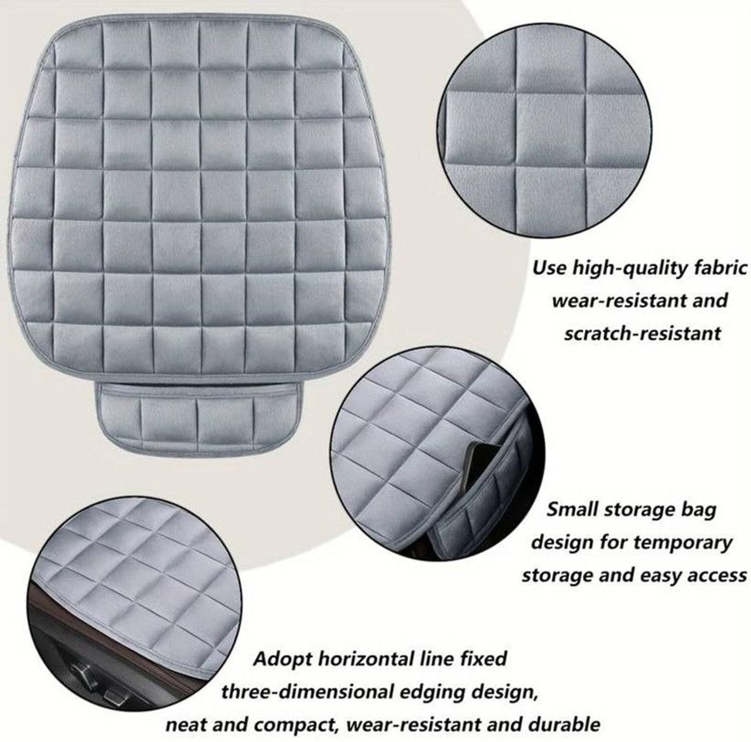 Image of QREX Velvet Car Seat Cover For Datsun, Force, Ford, Hyundai, Jeep, Kia, Mahindra, Maruti, Skoda, Tata Car Seat Cover For Universal