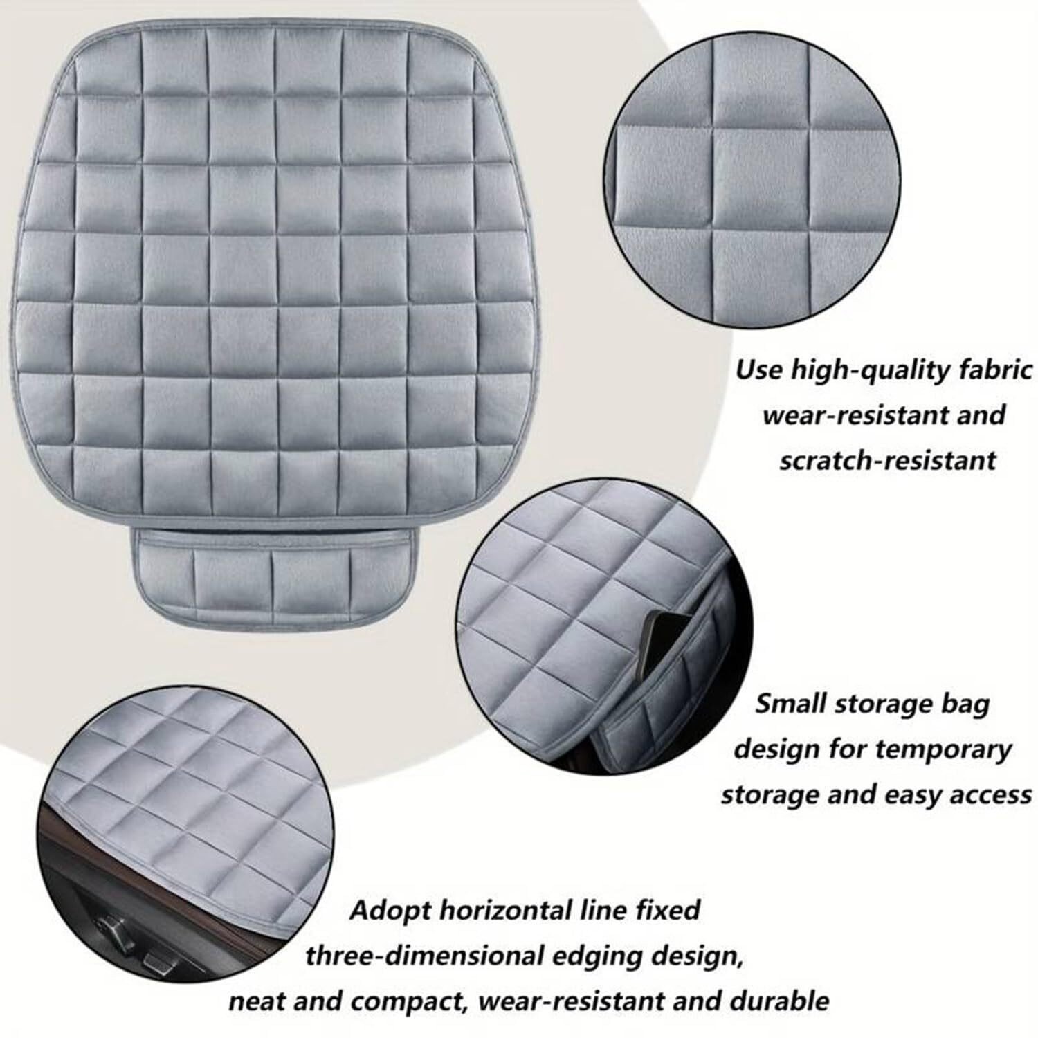 Image of SJ ENTERPRISE Grey Memory Foam Car Pillow Cushion for Universal For Car (Rectangular, Pack of 1)
