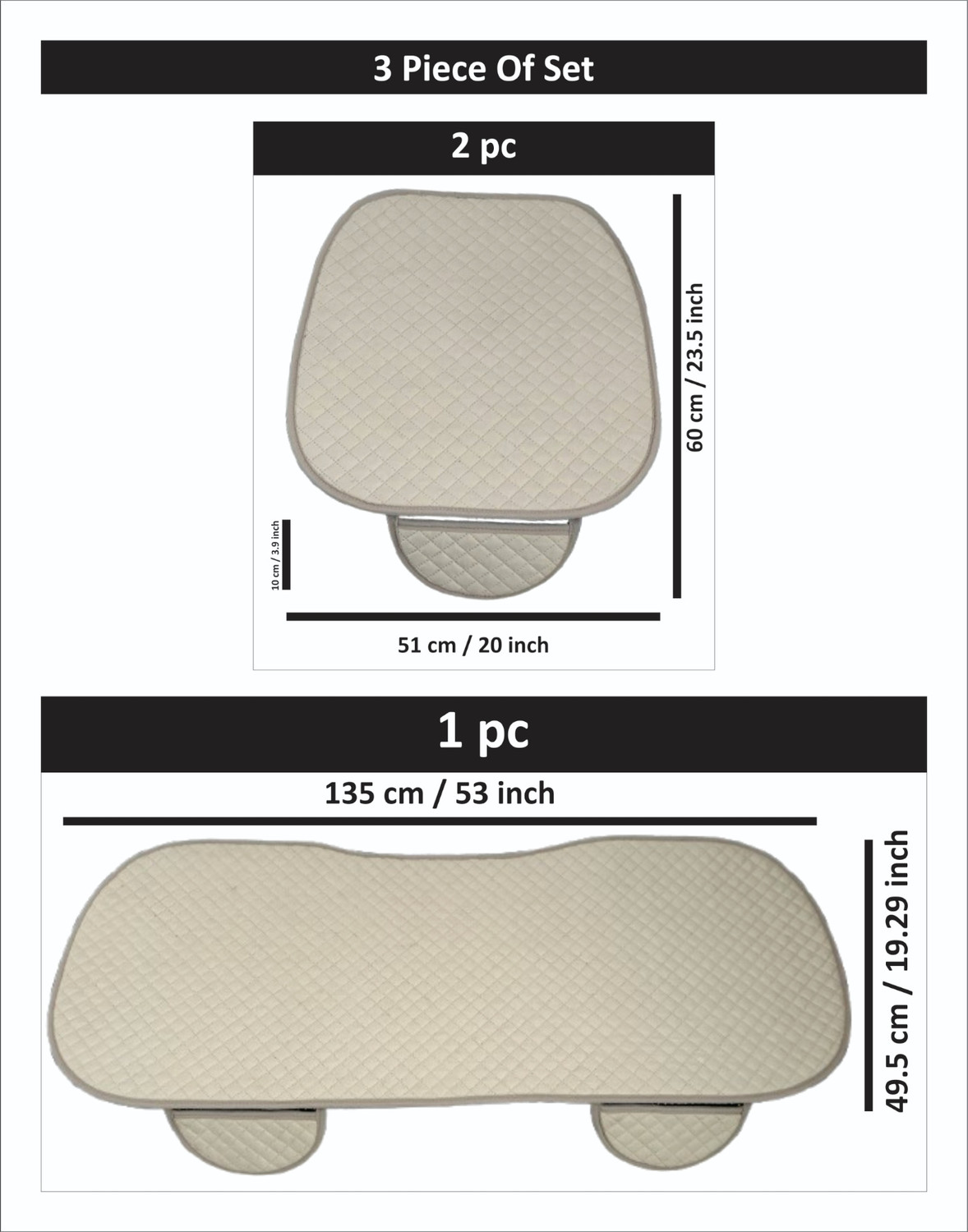 Image of AuraFresh Fabric Car Seat Cover For Universal For Car Universal For Car