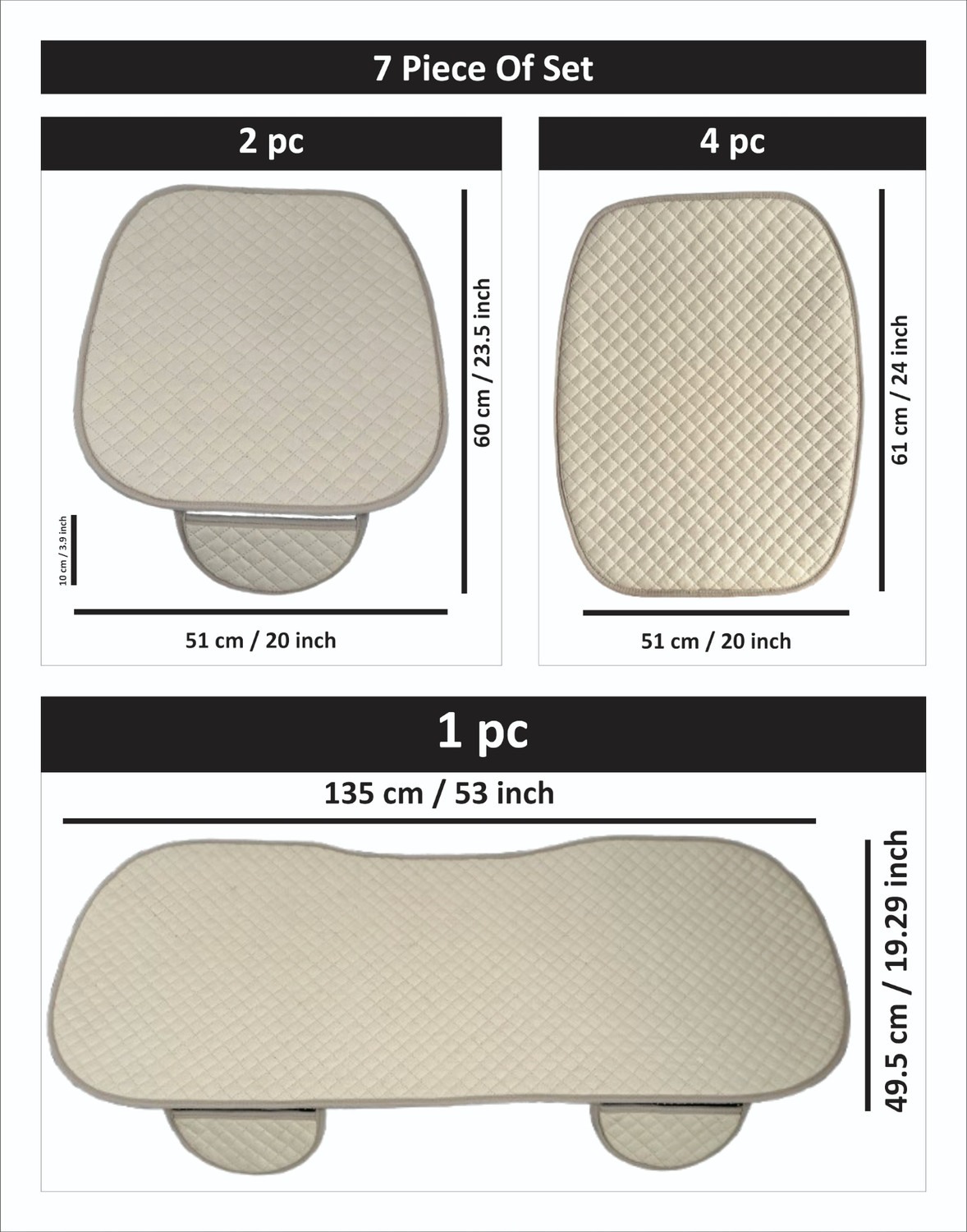 Image of AuraFresh Fabric Car Seat Cover For Universal For Car Universal For Car