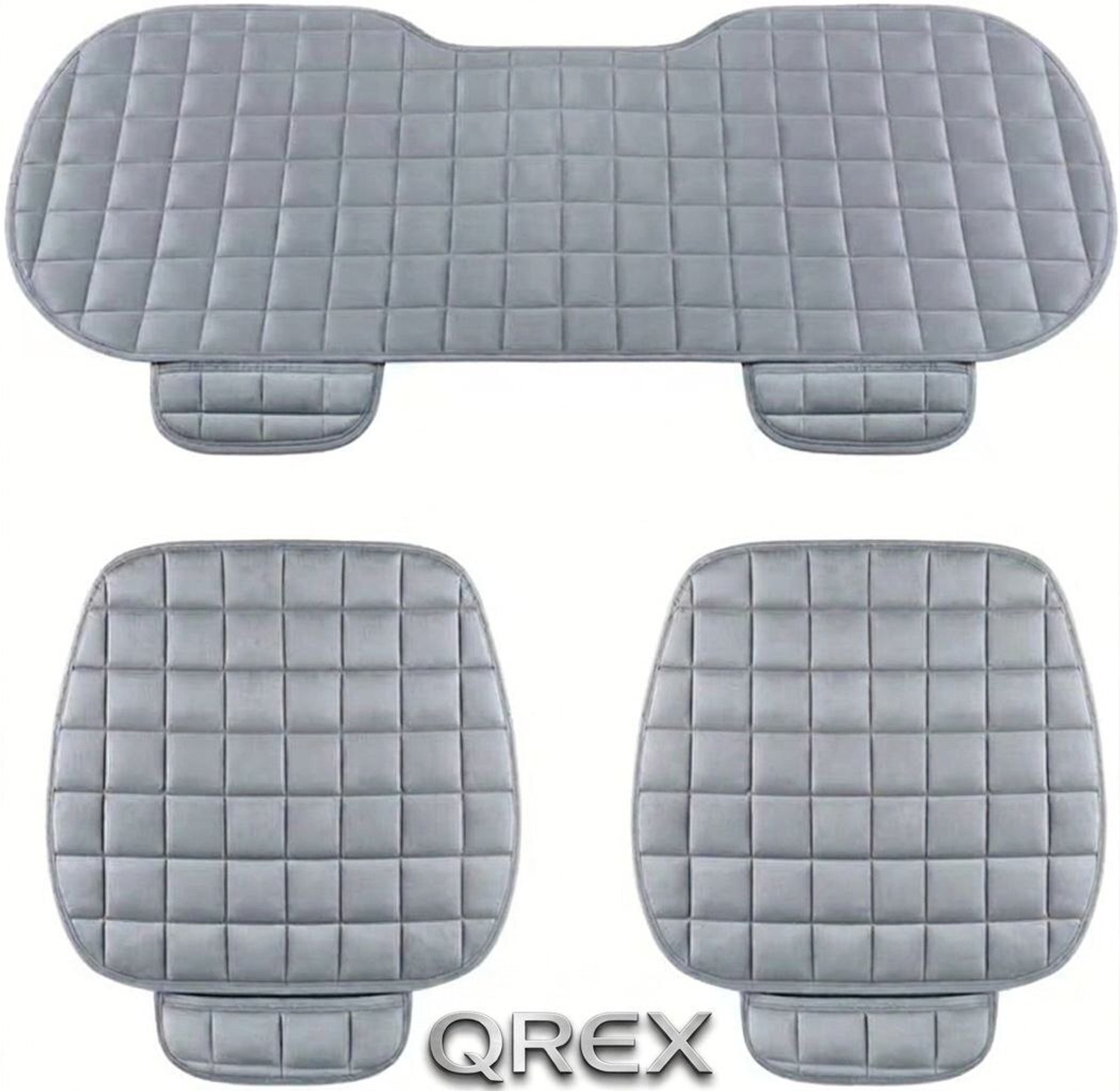 Image of QREX Velvet Car Seat Cover For Datsun, Force, Ford, Hyundai, Jeep, Kia, Mahindra, Maruti, Skoda, Tata Car Seat Cover For Universal