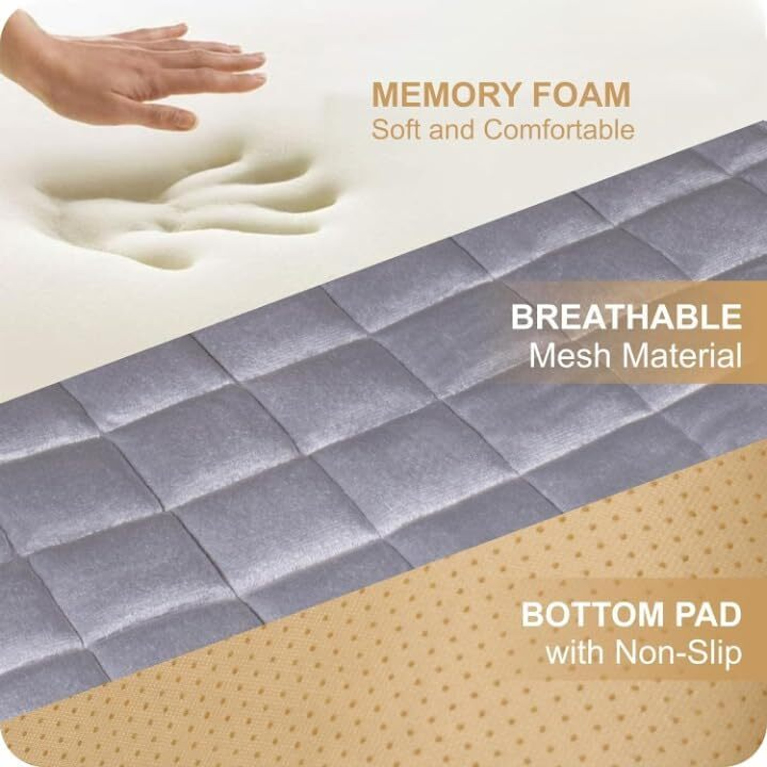 Image of SJ ENTERPRISE Grey Memory Foam Car Pillow Cushion for Universal For Car (Rectangular, Pack of 1)