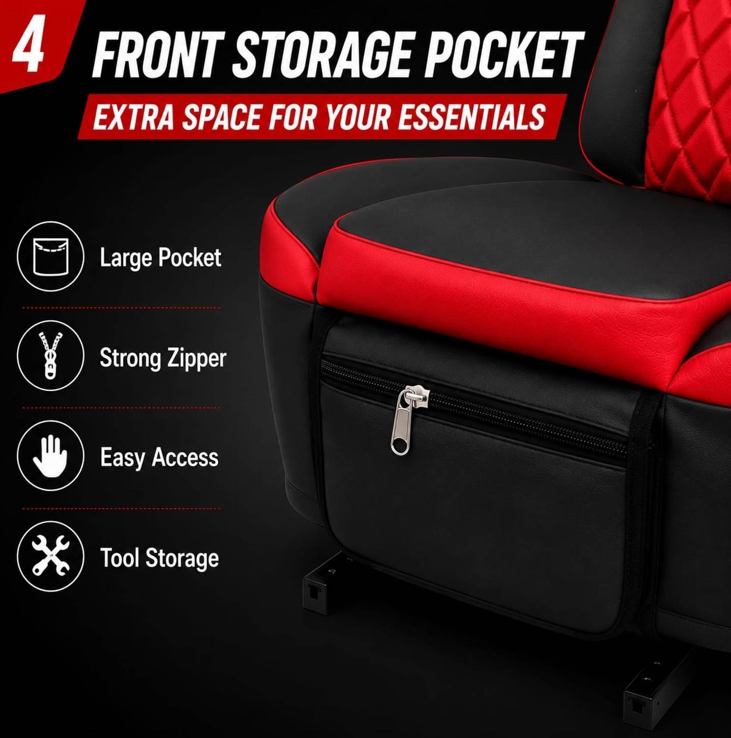 NHOODS Rexin PU Leather Car Seat Cover - Image 4