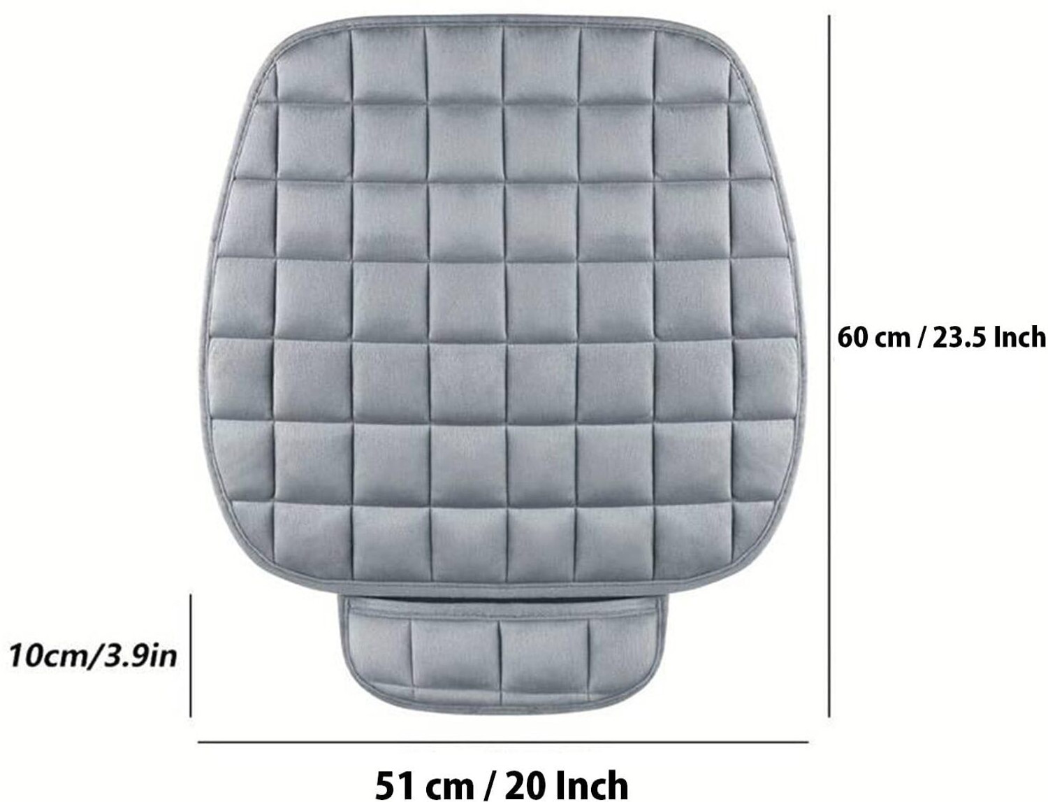 Image of SJ ENTERPRISE Grey Memory Foam Car Pillow Cushion for Universal For Car (Rectangular, Pack of 1)