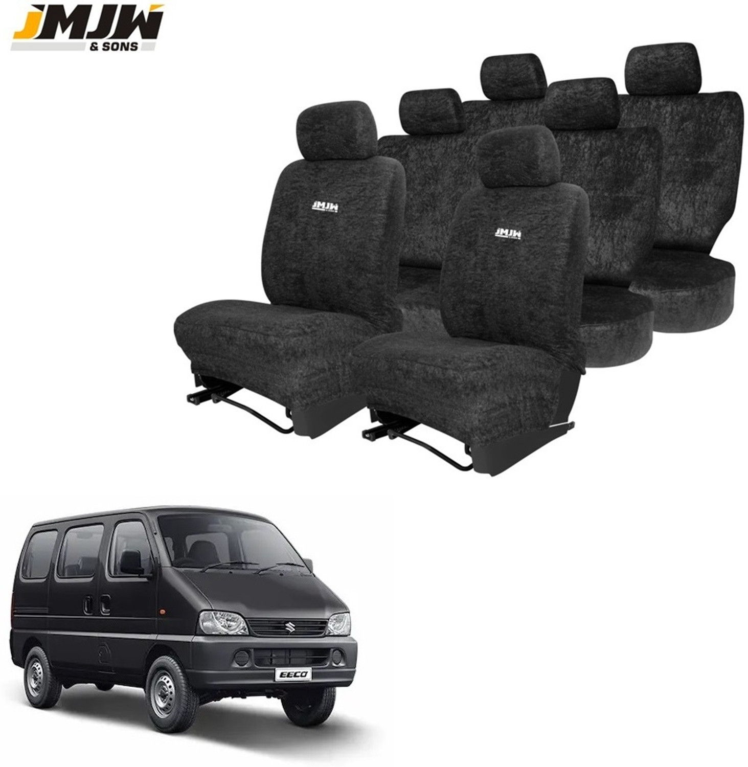 Image of JMJW & SONS Cotton Car Seat Cover For Maruti Eeco 7S