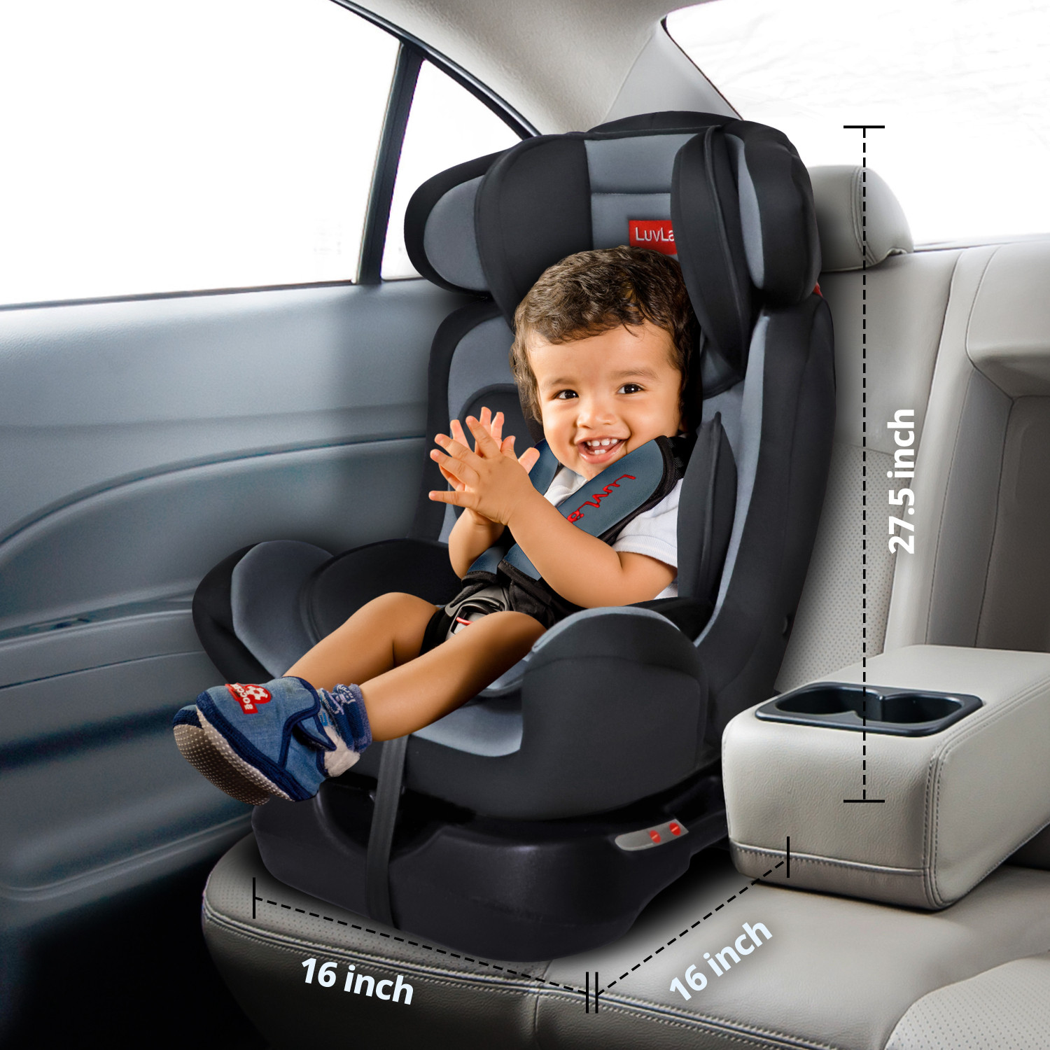 Image of LuvLap Galaxy Convertible Car Seat for Baby & Kids from 0 Months to 7 Years, Baby Car Seat
