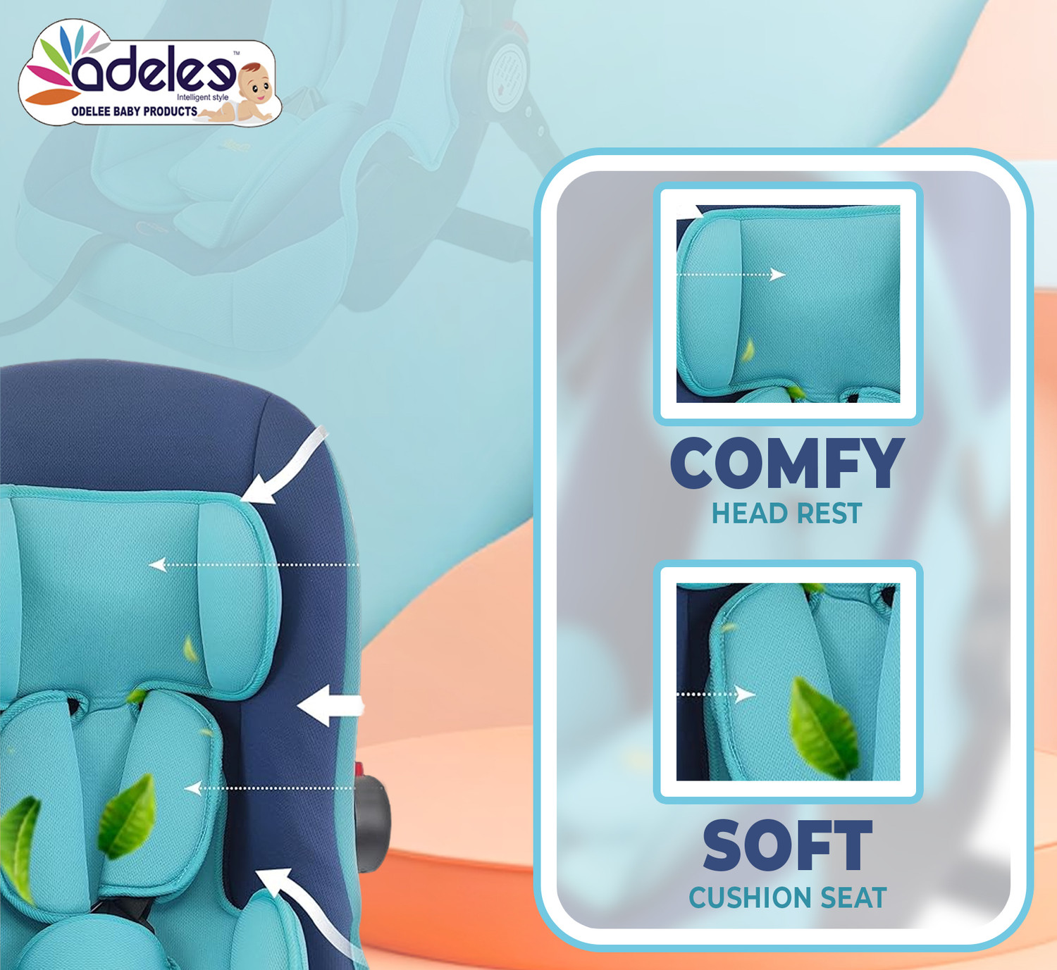 Image of ODELEE Baby Carry Cot, Car Seat, For Babies of 0 to 15 Months Baby Carry Cot