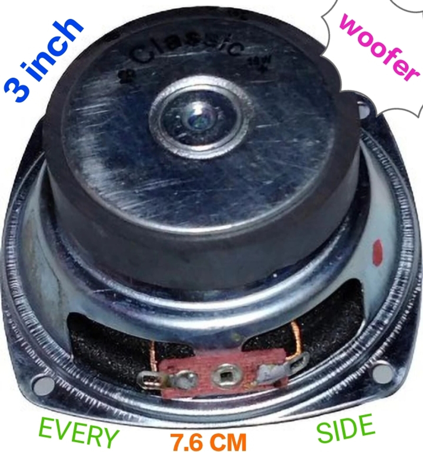 Image of Classic CESR SPEAKER WOOFER hom theatre sattelite speaker CESR 3 INCH WOOFER SPEAKER 2 piece Tweeter Car Speaker
