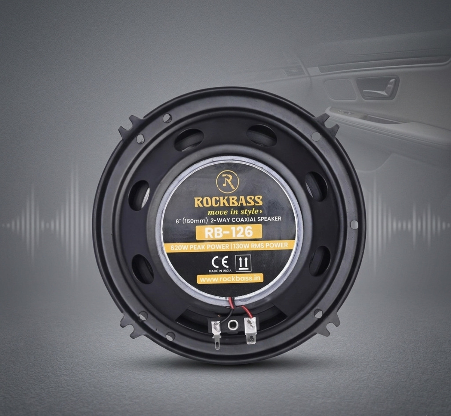 Image of rockbass 6 Inch 2 Way Coaxial Car Speaker | Coaxial Car Speaker RB-126 Coaxial Car Speaker