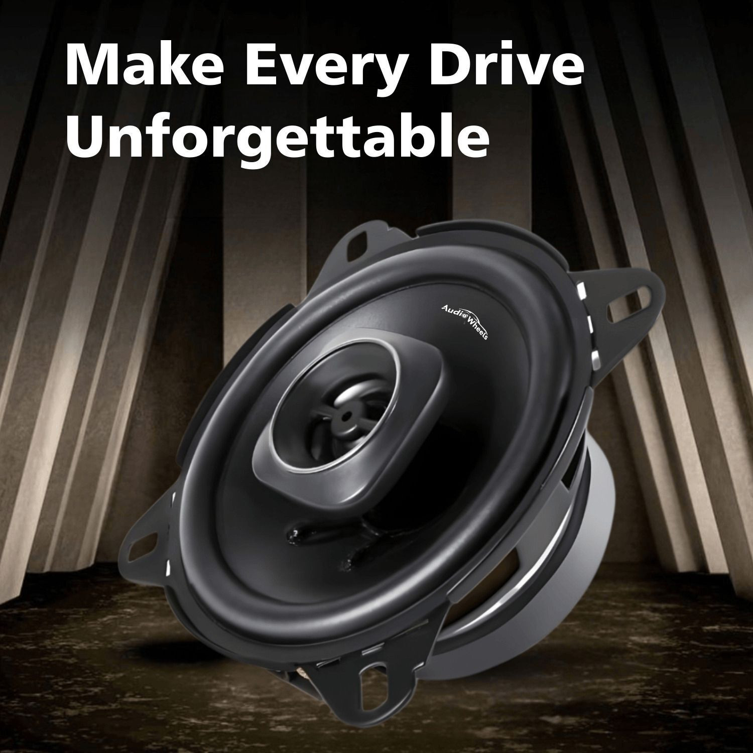 Image of Audio Wheels Rubber Edge PP Cone | 4Ω Impedance | High-Performance Sound Upgrade 4 inch Thunder Legend Car Speaker - 80W RMS, 375W Max | 26mm Voice Coil | Deep Bass Coaxial Car Speaker