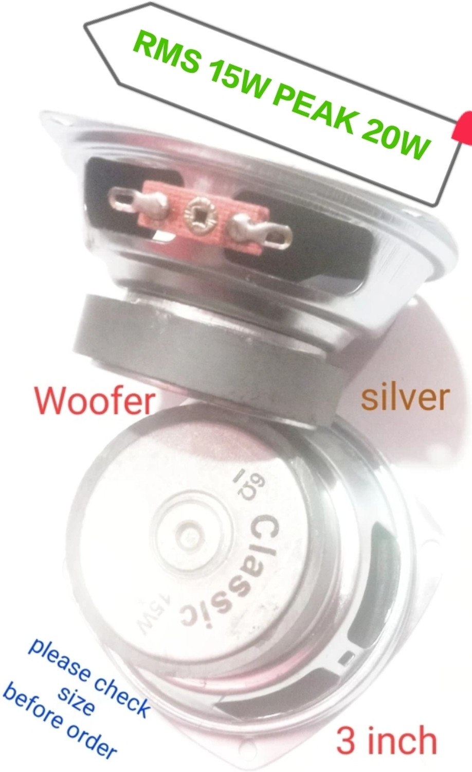 Image of Classic CESR SPEAKER WOOFER hom theatre sattelite speaker CESR 3 INCH WOOFER SPEAKER 2 piece Tweeter Car Speaker