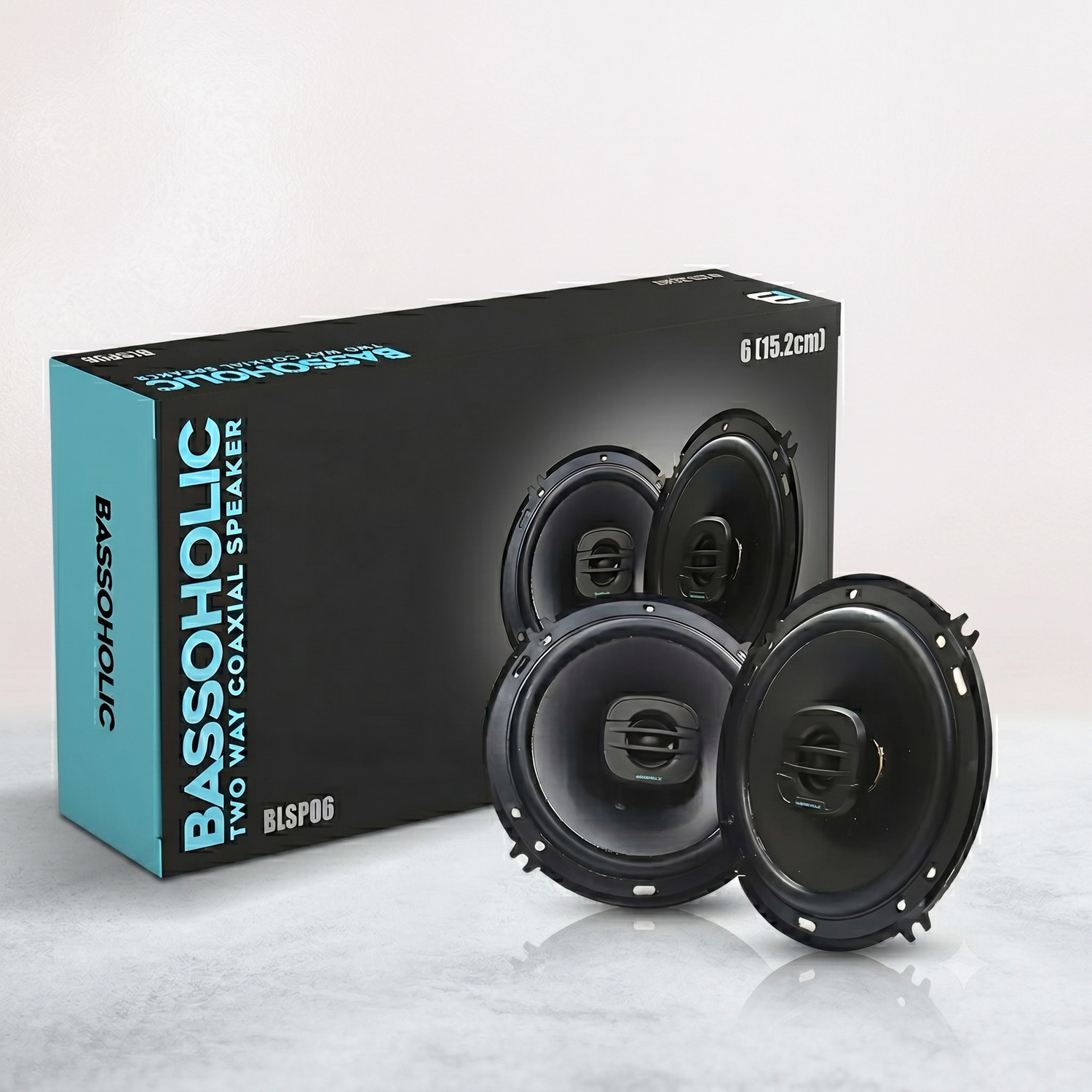 Image of BASSOHOLIC Two Way 6 Inches High Bass Bass-BLSP06 Coaxial Car Speaker