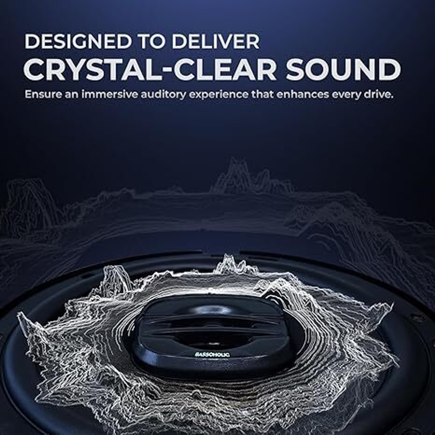 Image of BASSOHOLIC Two Way 6 Inches High Bass Bass-BLSP06 Coaxial Car Speaker