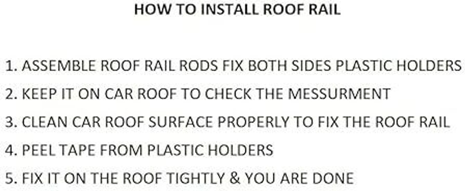 Image of CARSHADE Car Stylish Drill free Roof Rail Black for alto,swift,baleno,i20,polo,accent Car Spoiler
