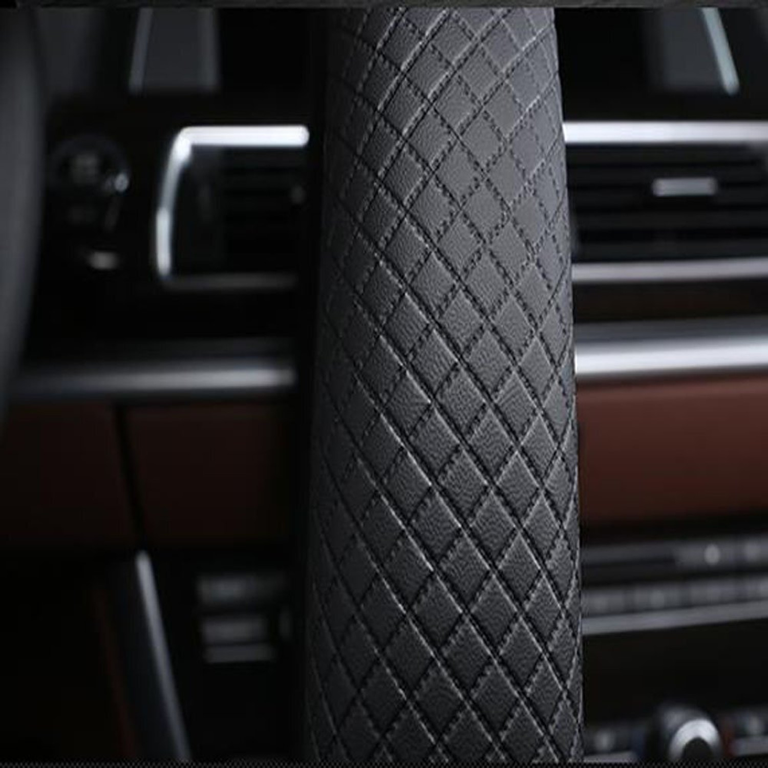 Image of Edylinn Hand Stiched Steering Cover For Universal For Car NA