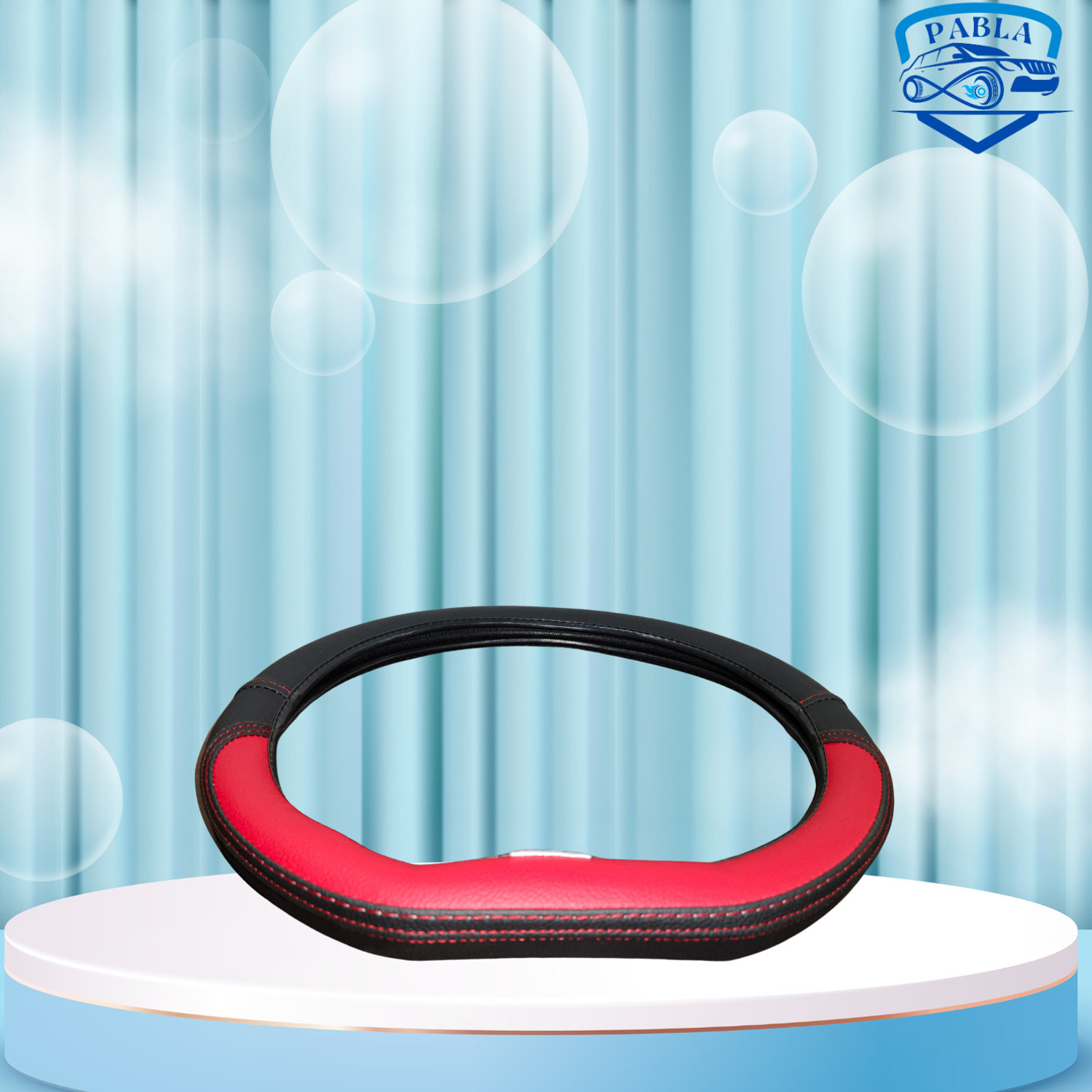 Image of PABLA ENTERPRISES Hand Stiched Steering Cover For Universal For Car Universal For Car