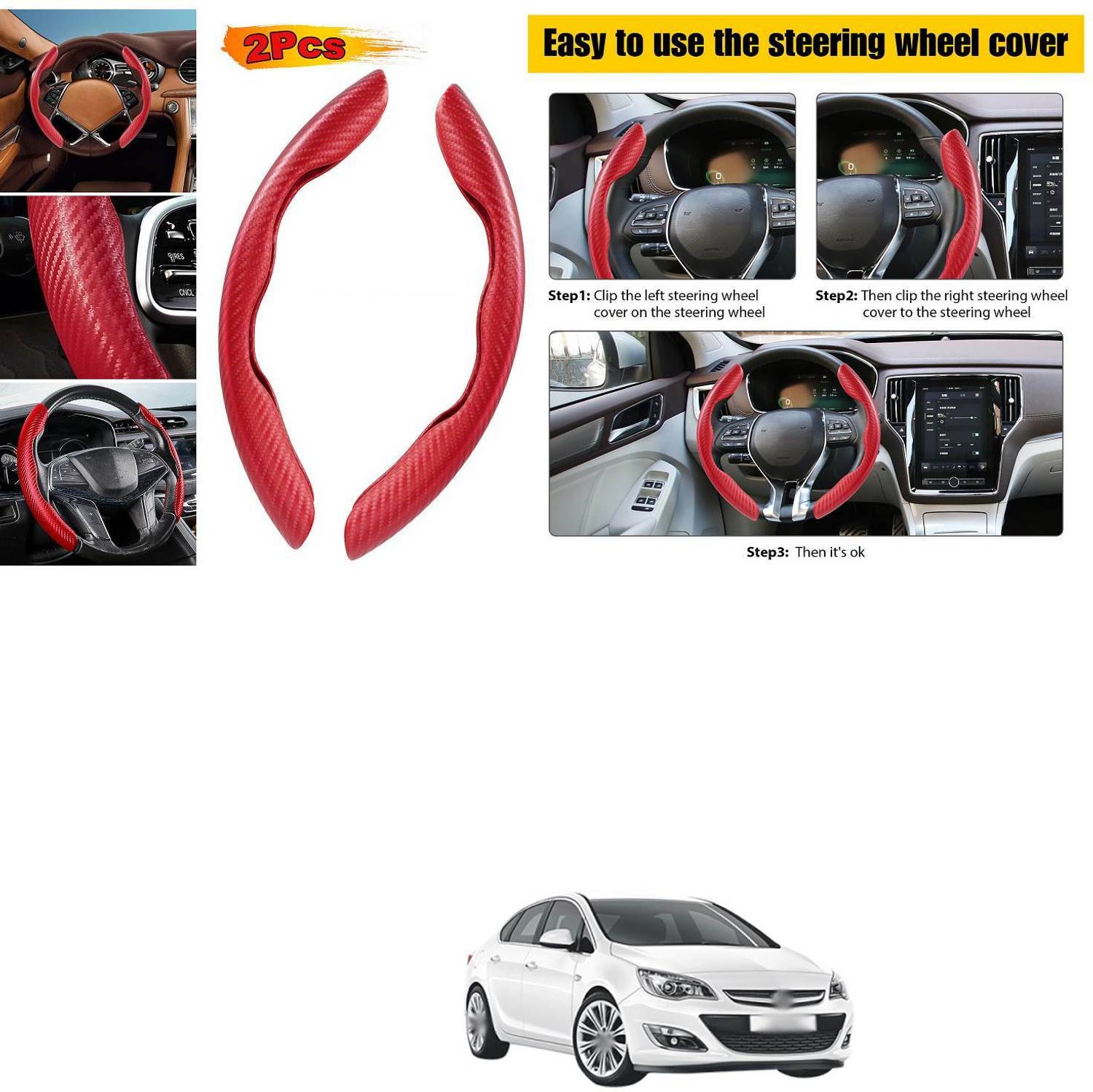 PRTEK Hand Stitched Steering Cover For Opel Astra - Image 3