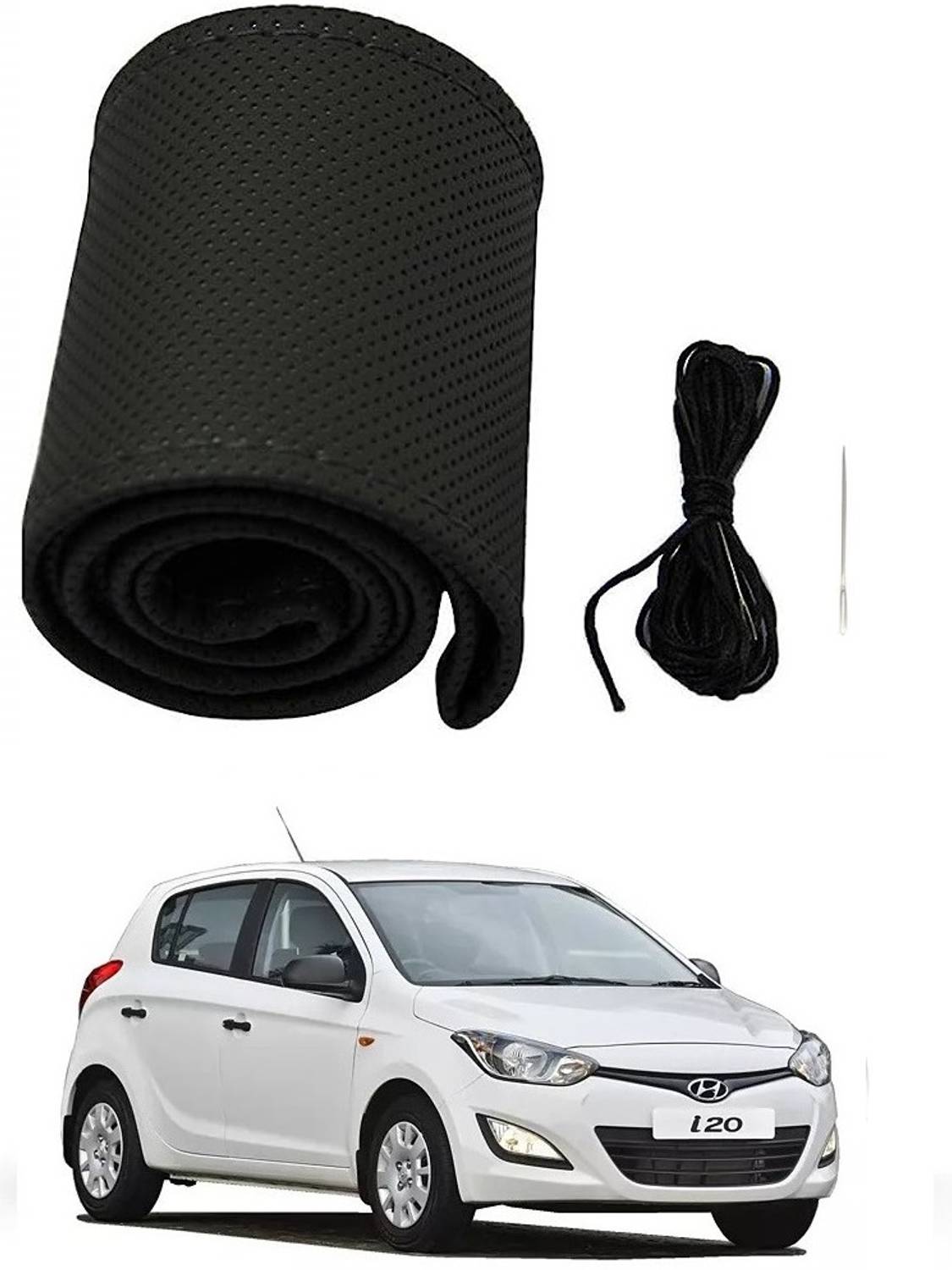Arnejaa Hand Stiched Steering Cover For Hyundai i20