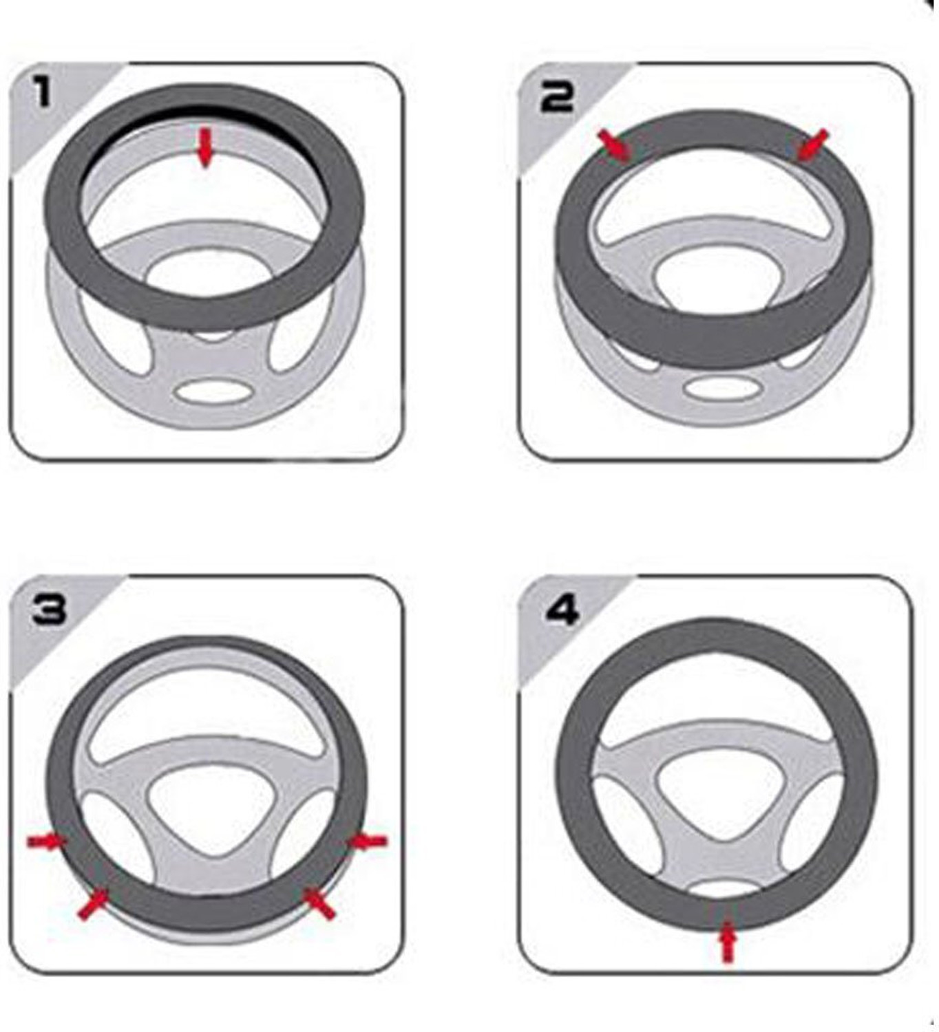 Image of Edylinn Hand Stiched Steering Cover For Universal For Car NA