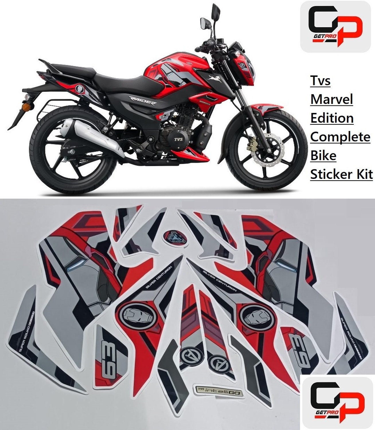 Image of GetPro Sticker & Decal for Bike