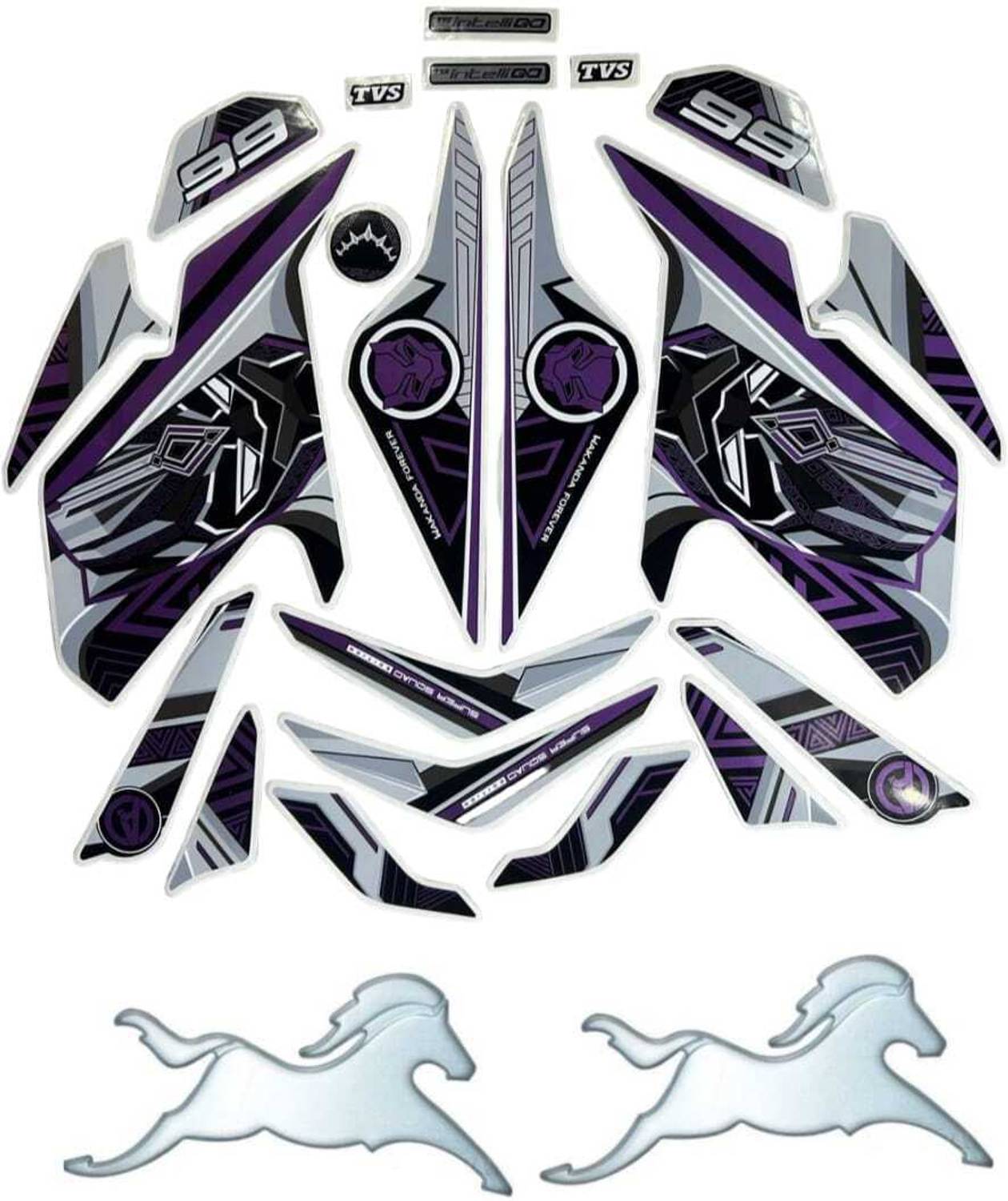 GetPro Bike Sticker & Decal Purple - Image 1