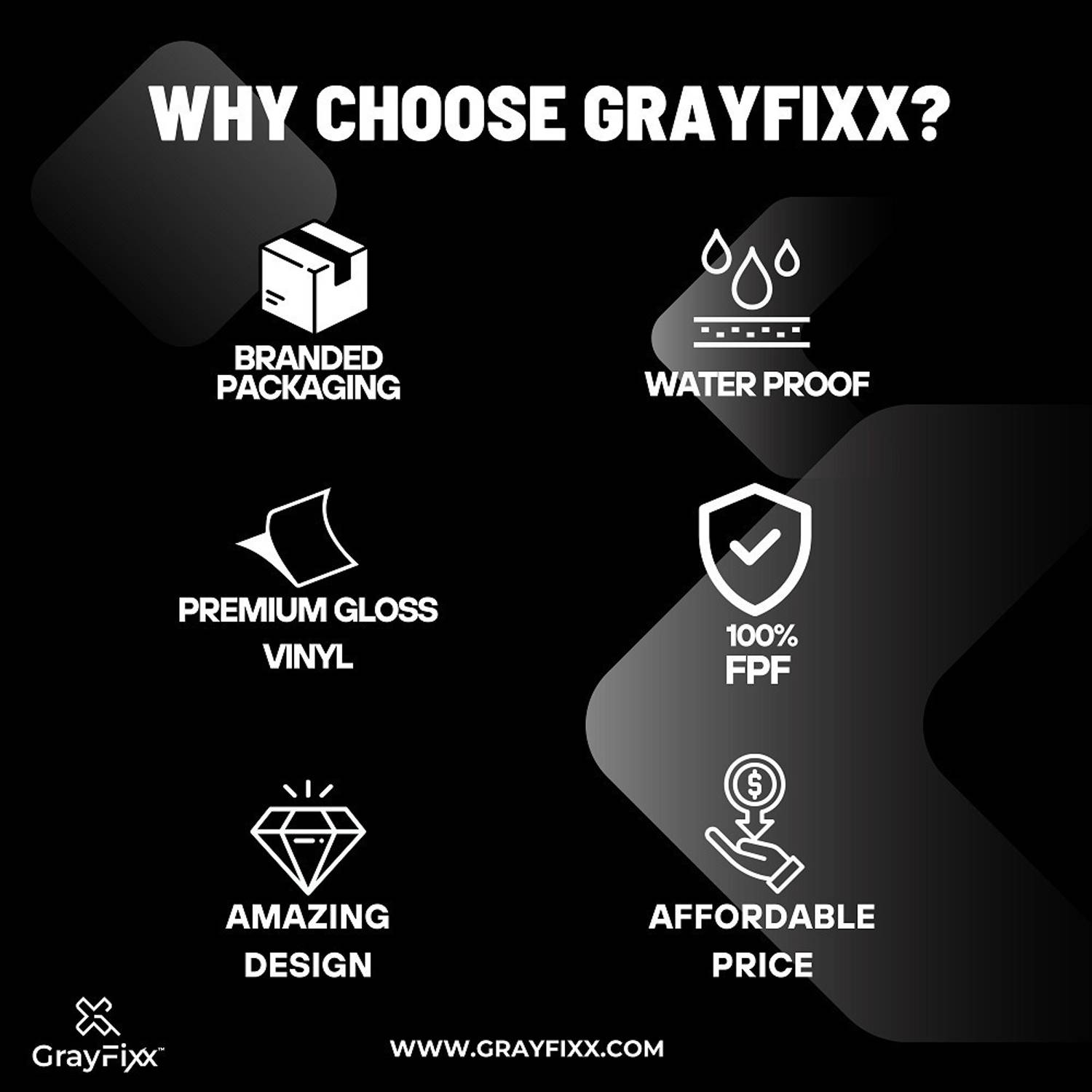 Grayfixx Black Bike Sticker & Decal - Image 3
