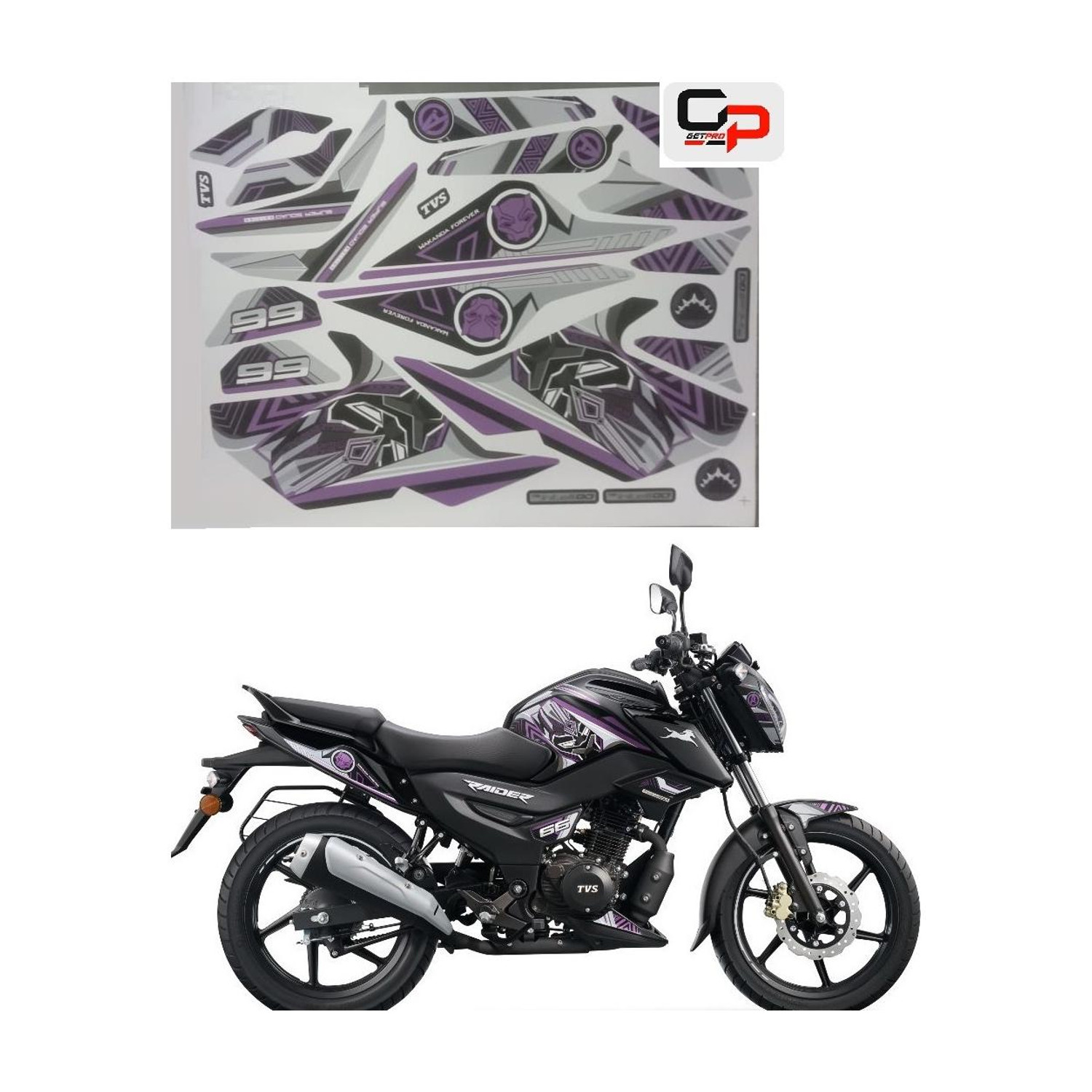 Image of GetPro Sticker & Decal for Bike (Multicolor)
