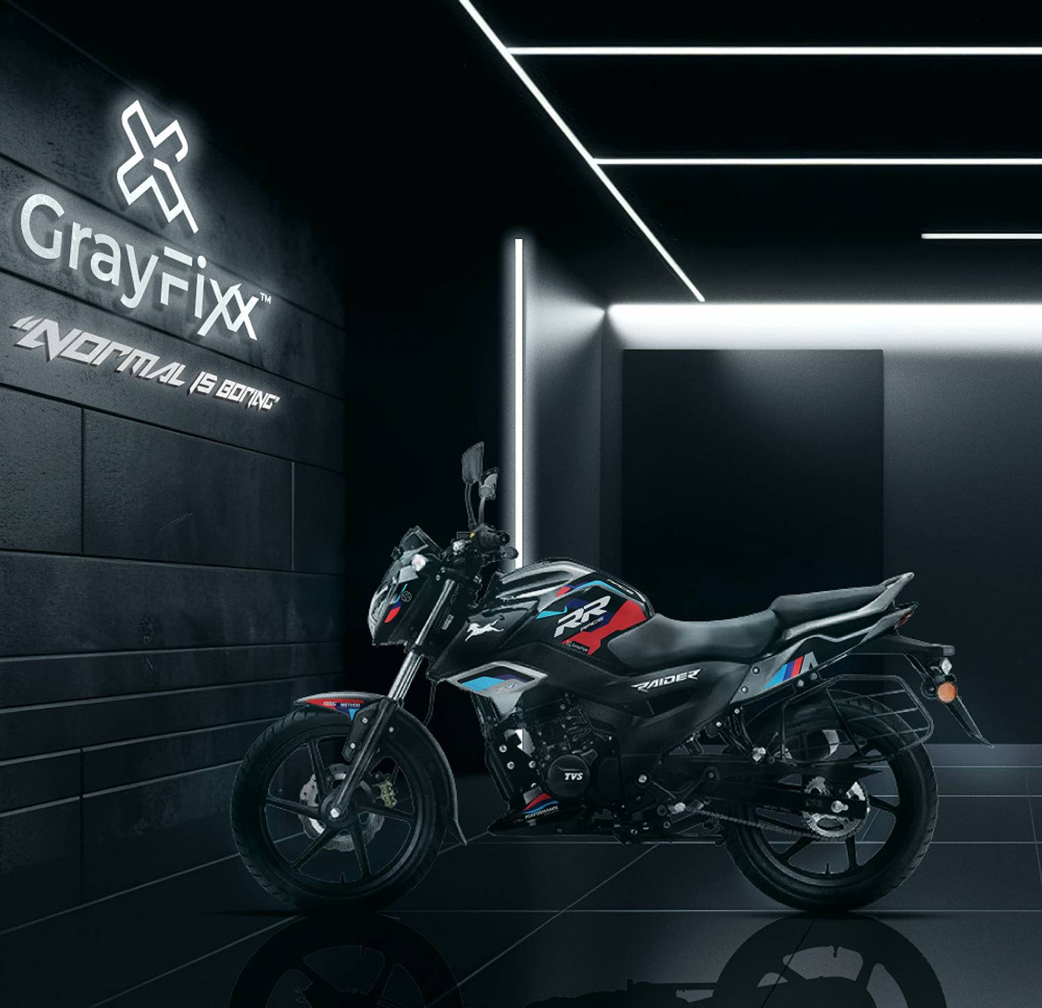 Grayfixx Black Bike Sticker & Decal - Image 2
