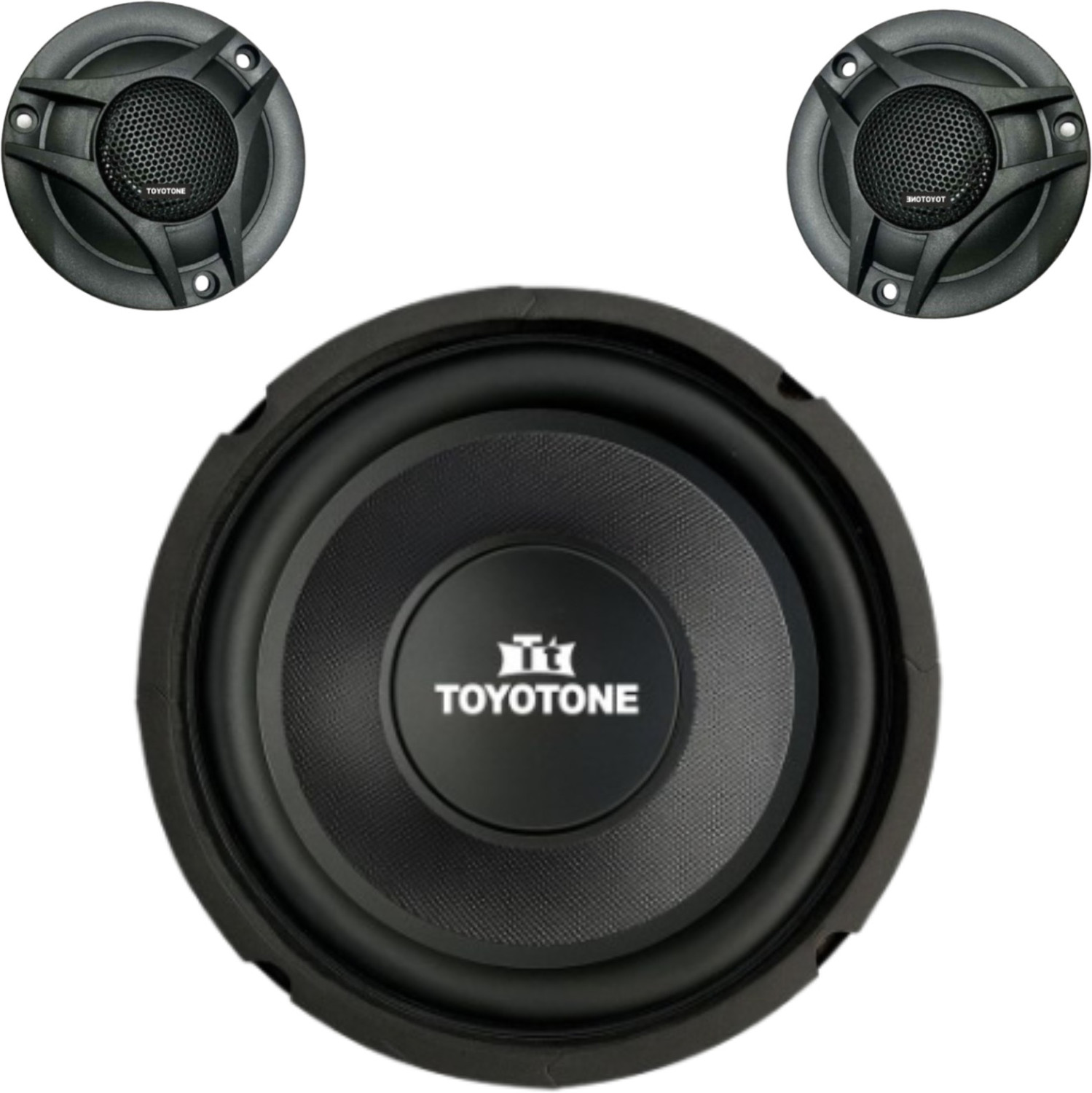 Image of TOYOTONE 6 inch HI-FI Subwoofer | Waterproof Coated Cone | 8 Ohms | Long Strokers | Rubber Edge| Y35 90*17 MM Magnet | 60 Watt ,(Subwoofer with 2 Tweeters) Subwoofer