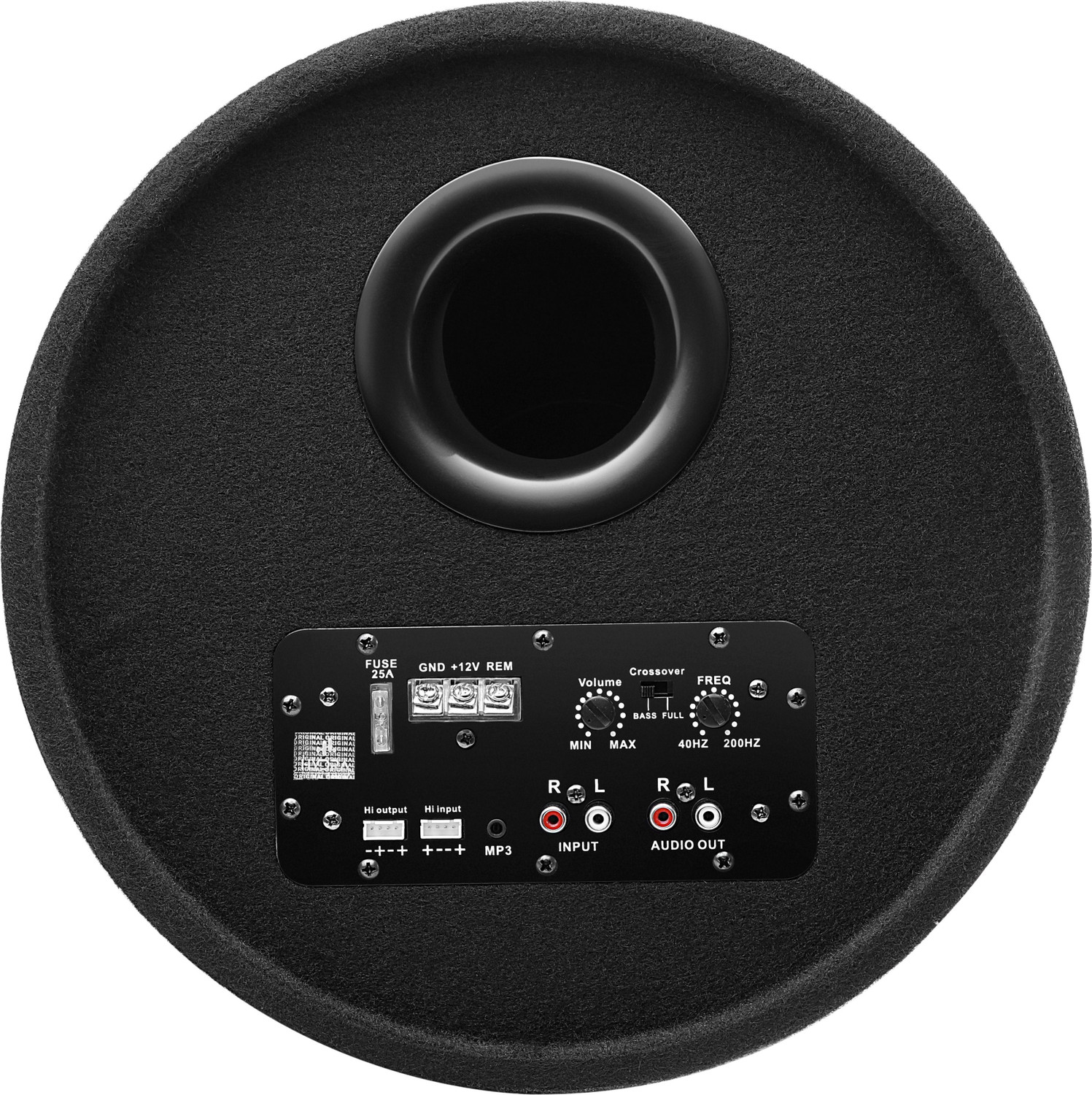 Image of Hydra HY-SONIC 10RBT 10 Inch Active Round Car Basstube with inbuilt amplifier Subwoofer