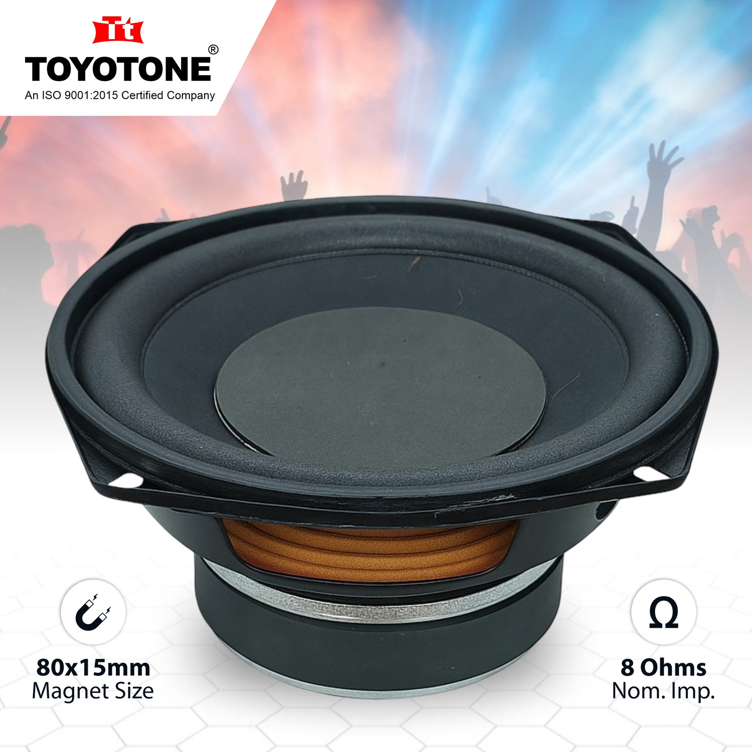 Image of TOYOTONE 5.25 inch Inch Super SUB Woofer | Copper Coil | Impedance 8 Ohms ||80 Watt Nominal 100 Watt Maxx for Professional Speaker, Car and Home Audio System Subwoofer