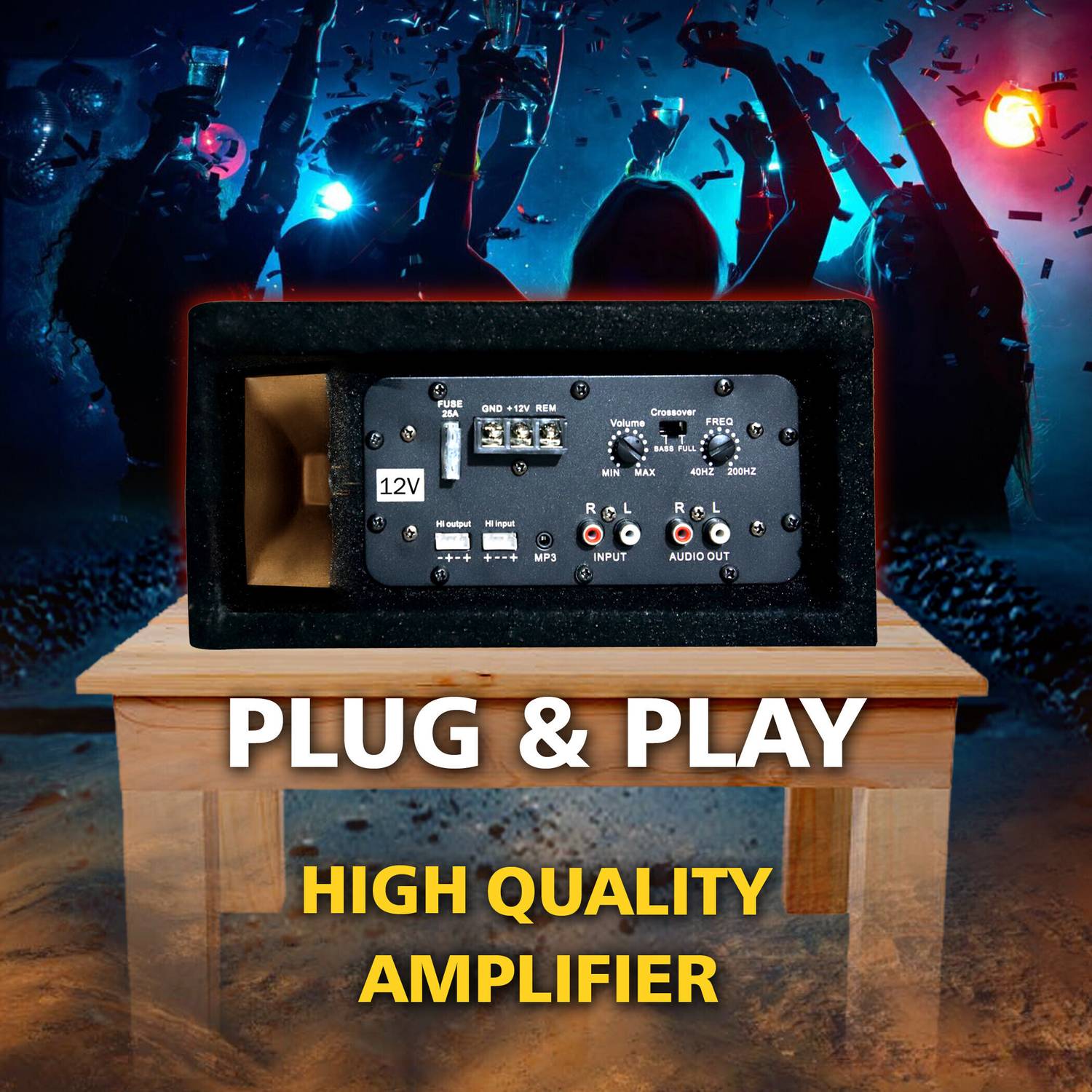 NIKPRO 8 Inch Car Under Seat Subwoofer - Image 2