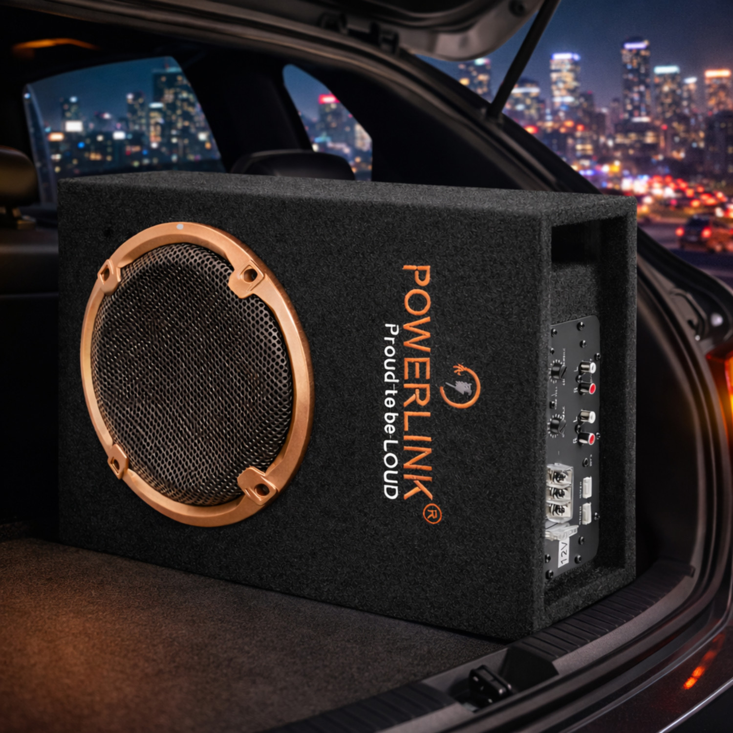 Image of Powerlink 8 Inch Output Underseat Subwoofer Output Power with adjustable sound control with in built Amplifier (PMPO - 4400W) Subwoofer
