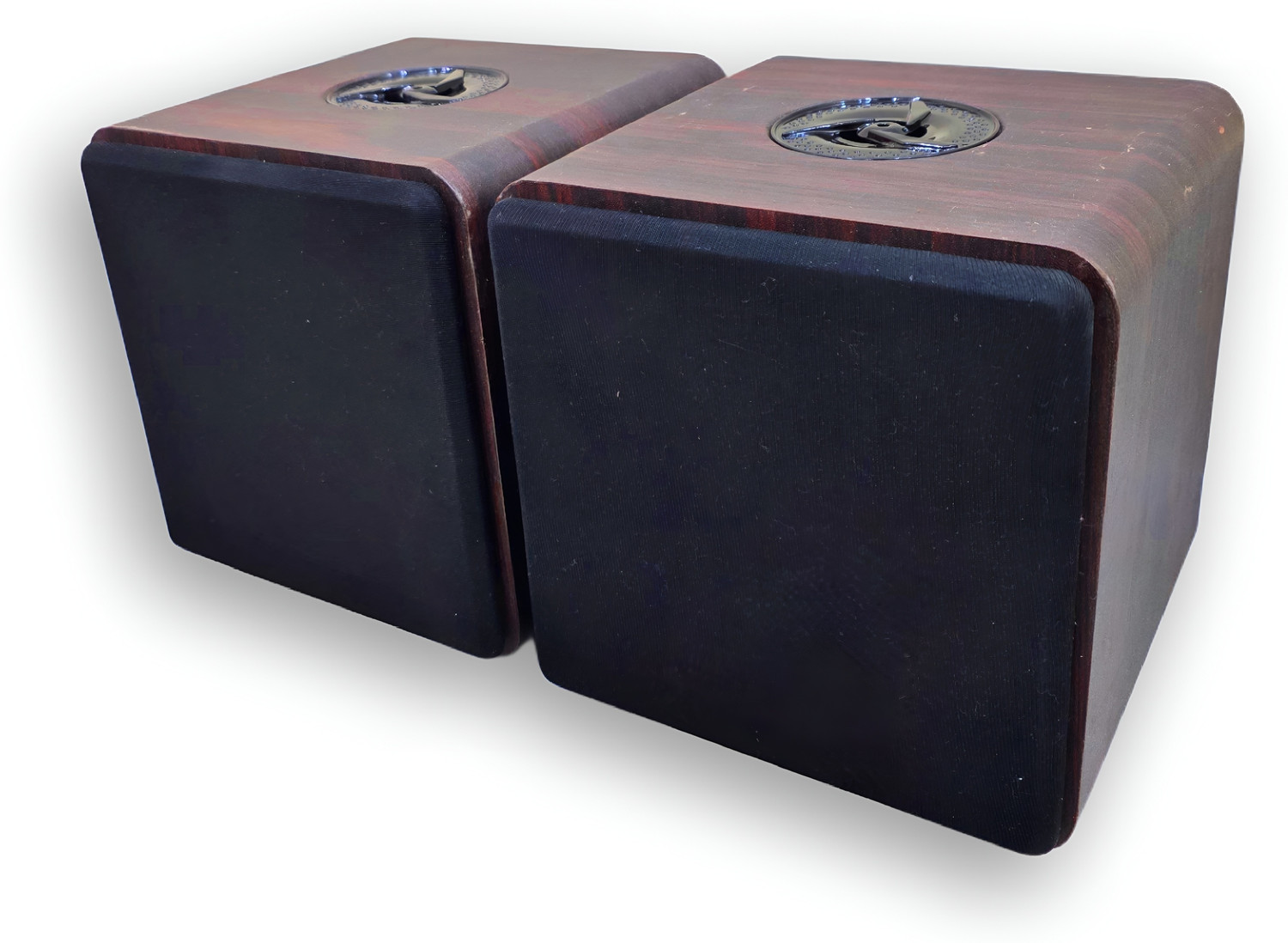 Image of AURVO 5WB-BROWN 5 Inch Audio Cabinet Pair Subwoofer