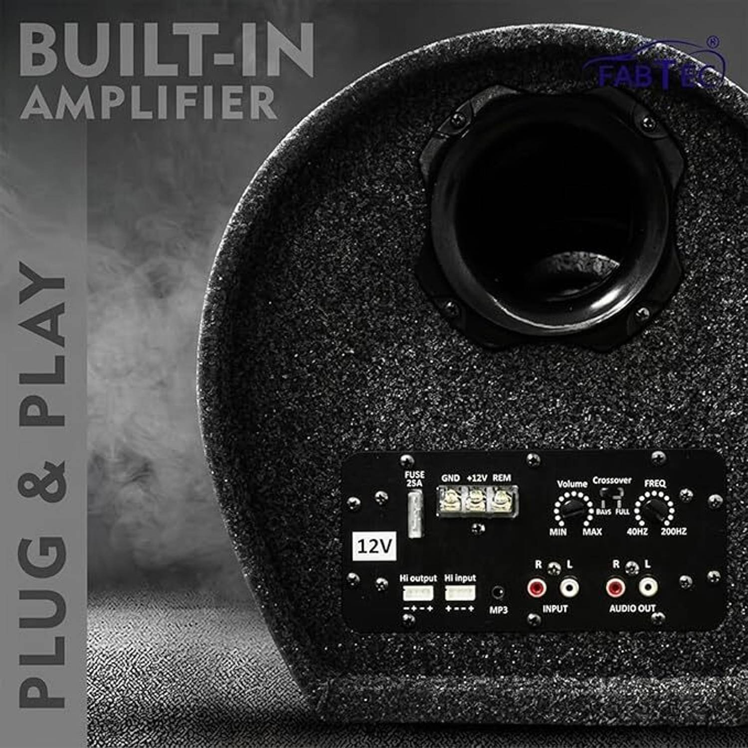 FABTEC 12 Inch Active Subwoofer with Inbuilt Amplifier - Image 3