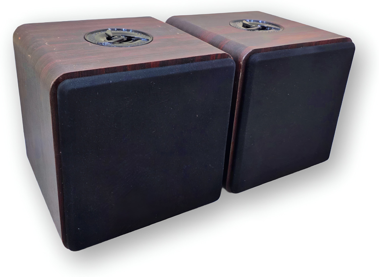 Image of AURVO 5WB-BROWN 5 Inch Audio Cabinet Pair Subwoofer