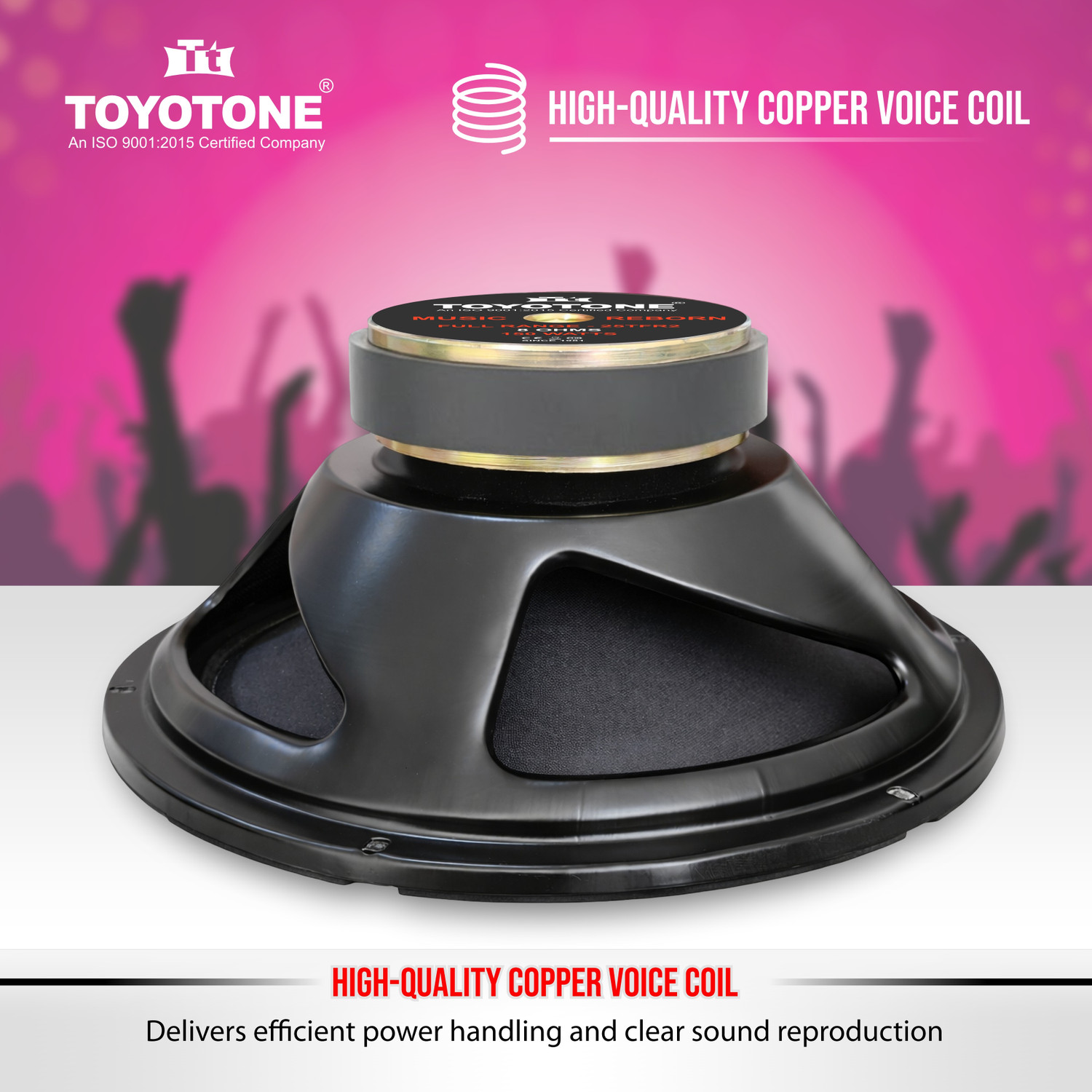 Image of TOYOTONE 10 inch 150W Full Range Audio Speaker Stereo Woofer Loudspeaker | 10 inchDual Cone With Cloth Edge 8 Ohm Impedance | 120x17 MM Ferrite Magnet | 25.4mm Voice Coil Subwoofer