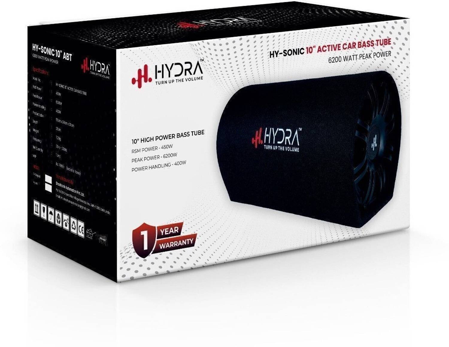 Hydra HY-SONIC 10ABT Active Car Subwoofer - Image 4