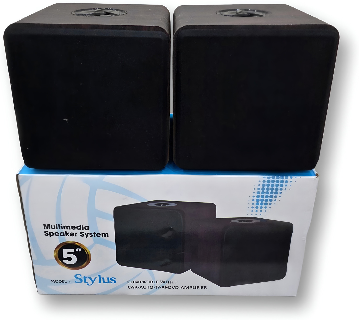 Image of AURVO 5WB-BROWN 5 Inch Audio Cabinet Pair Subwoofer