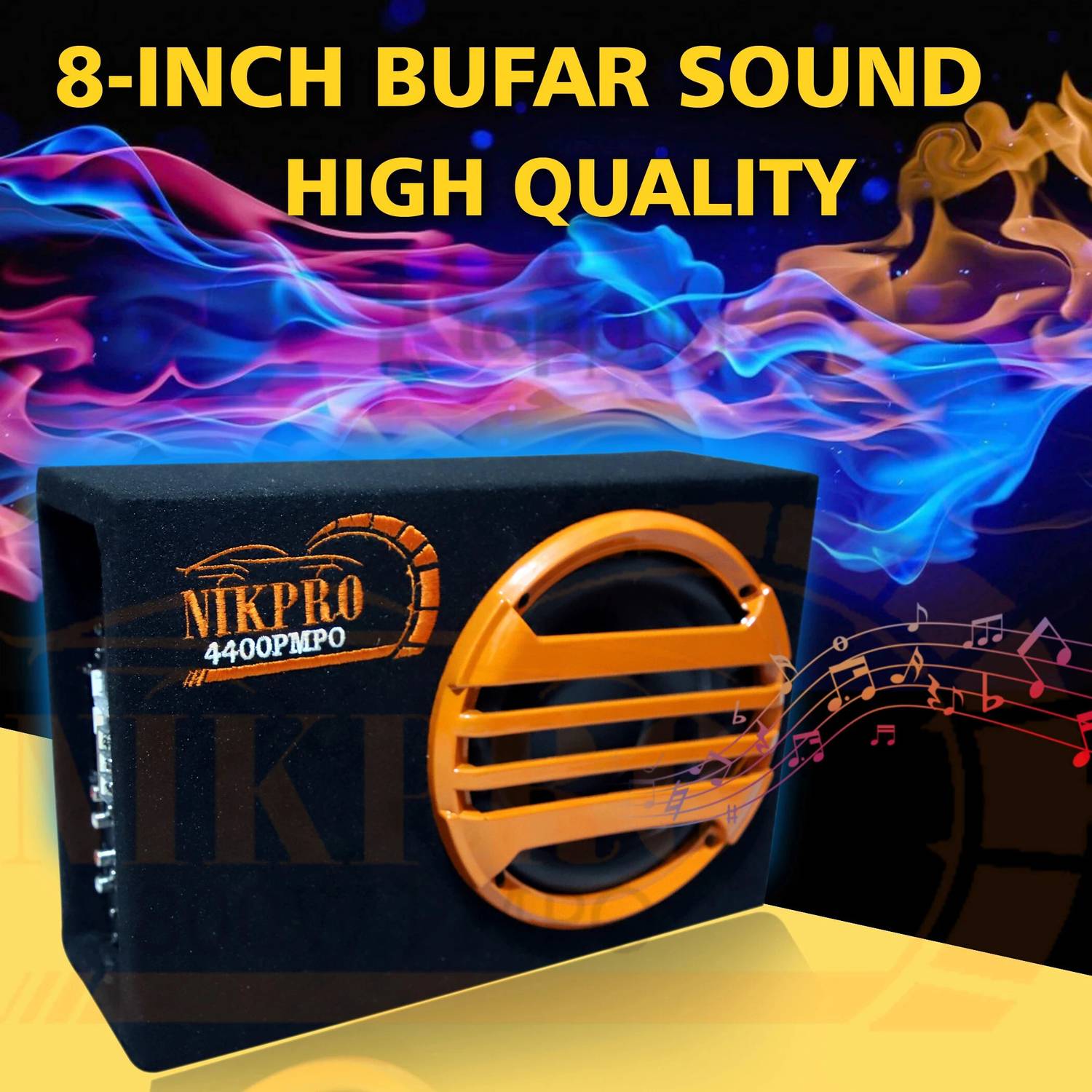 NIKPRO 8 Inch Car Under Seat Subwoofer - Image 4