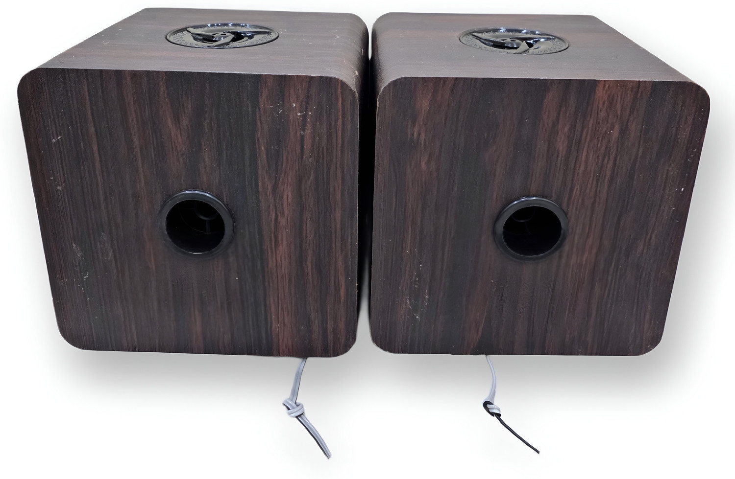 Image of AURVO 5WB-BROWN 5 Inch Audio Cabinet Pair Subwoofer