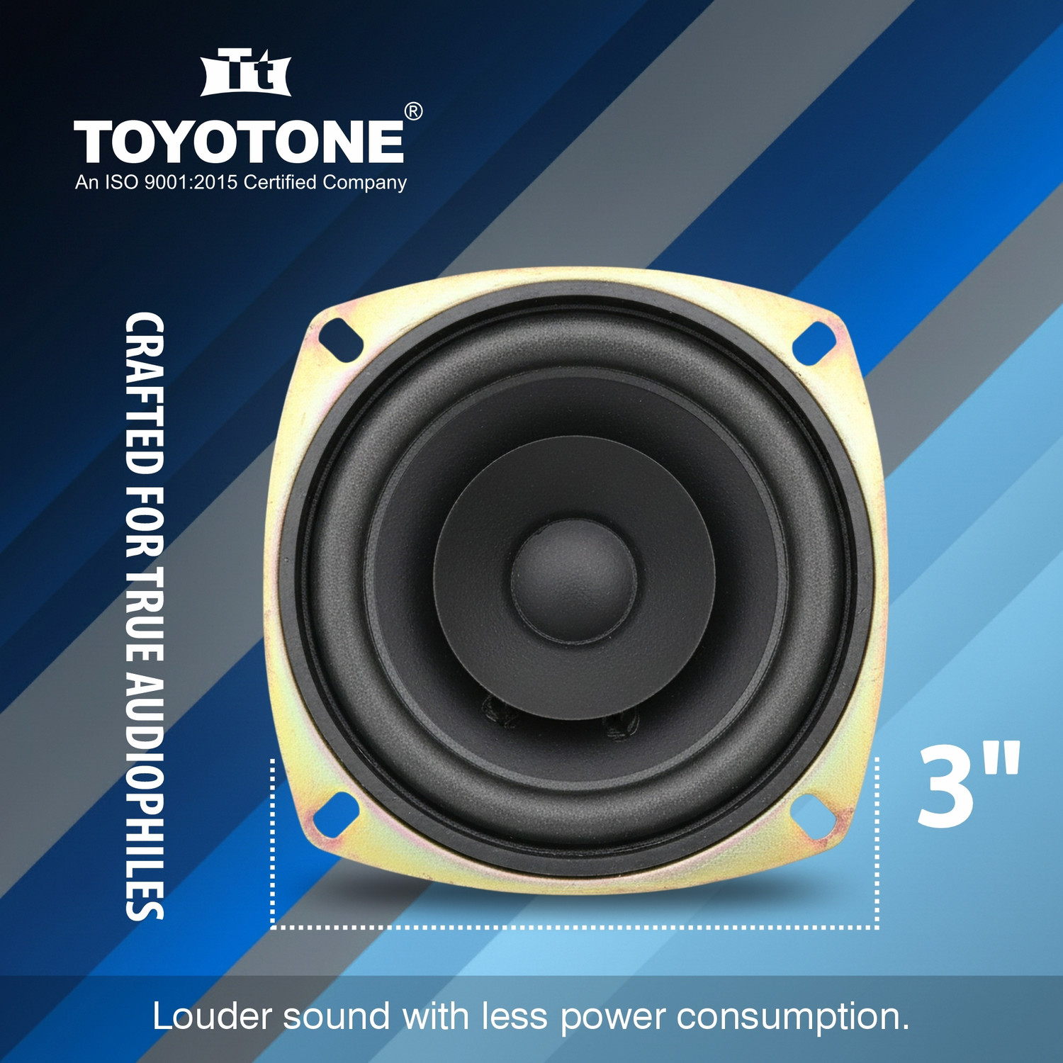 Image of TOYOTONE 3Inch Full-Range Speaker | Dual Cone | 20W Nominal | 40W Max | 4-Ohms | Copper Coil | 53mm Dual Magnet | High Sensitivity | Ideal for Home & Car Audio Subwoofer