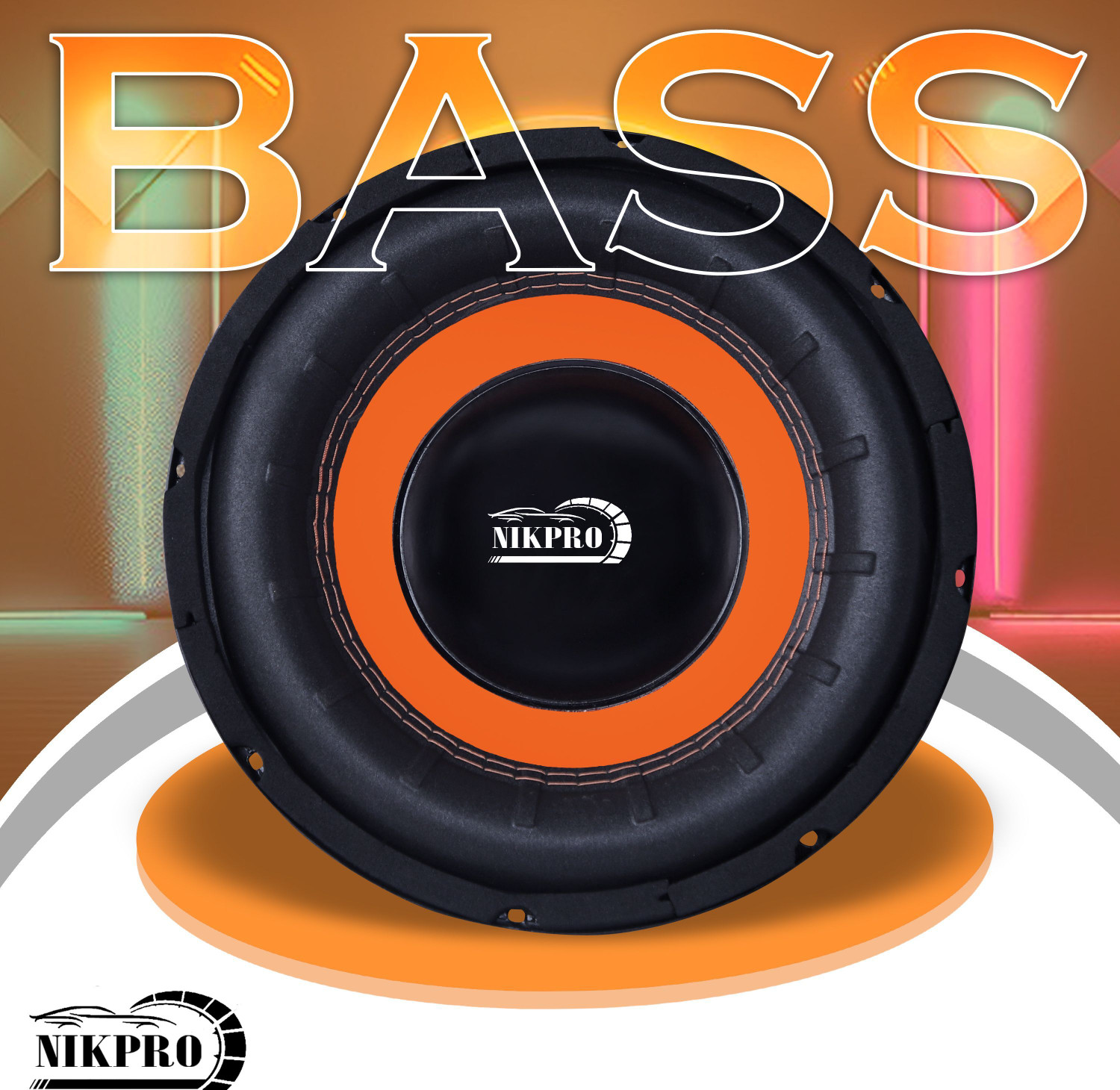 Image of NIKPRO 10-Inch High-Power Subwoofer for Car, Home & Home Theater Systems 10-Inch High-Performance Subwoofer with 250W RMS Output, 1000W Peak Power Subwoofer