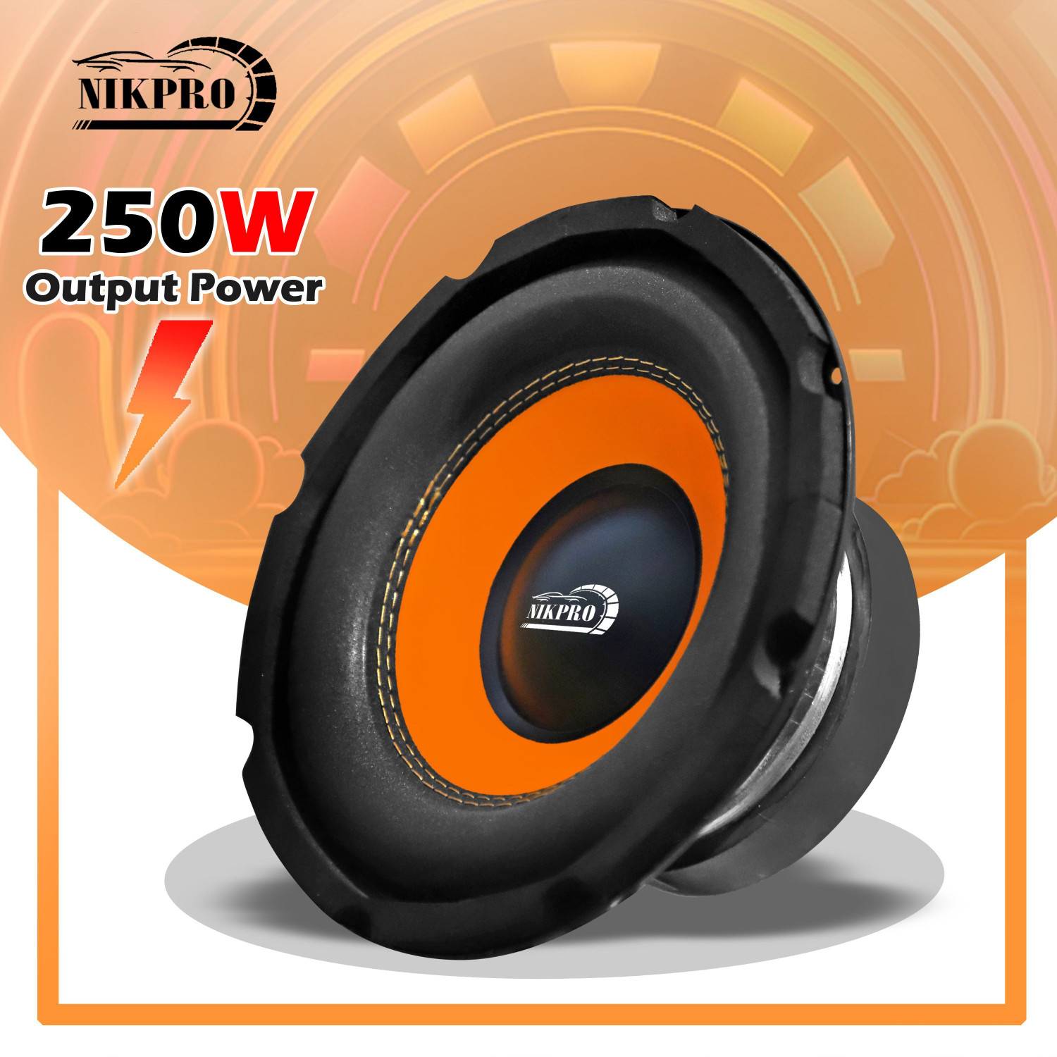 Image of NIKPRO 10-Inch High-Power Subwoofer for Car, Home & Home Theater Systems 10-Inch High-Performance Subwoofer with 250W RMS Output, 1000W Peak Power Subwoofer